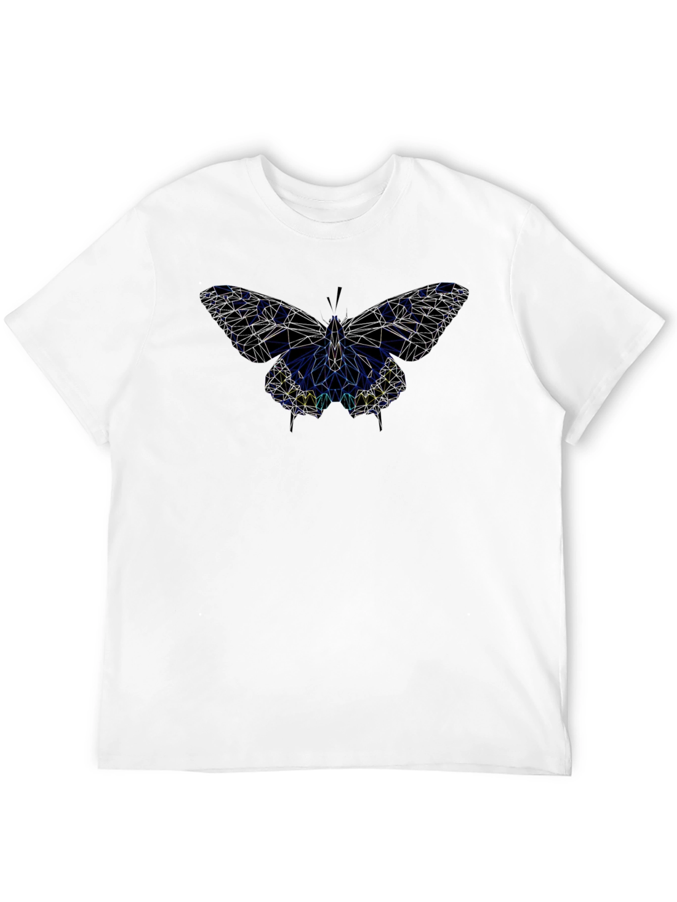 Black Geometric Butterfly Black T-Shirt view 12