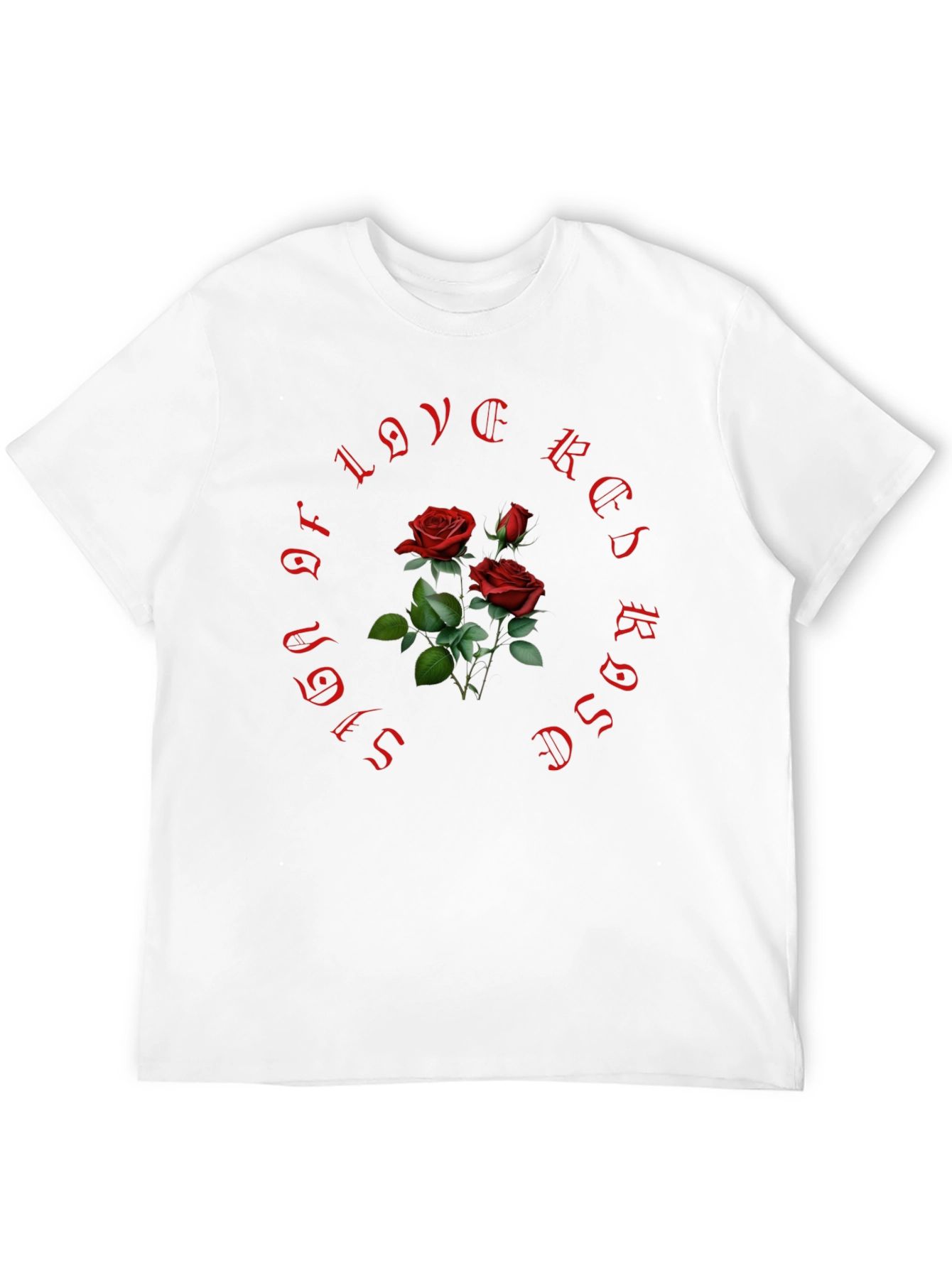 Black Red Roses of Love Black T-Shirt view 12