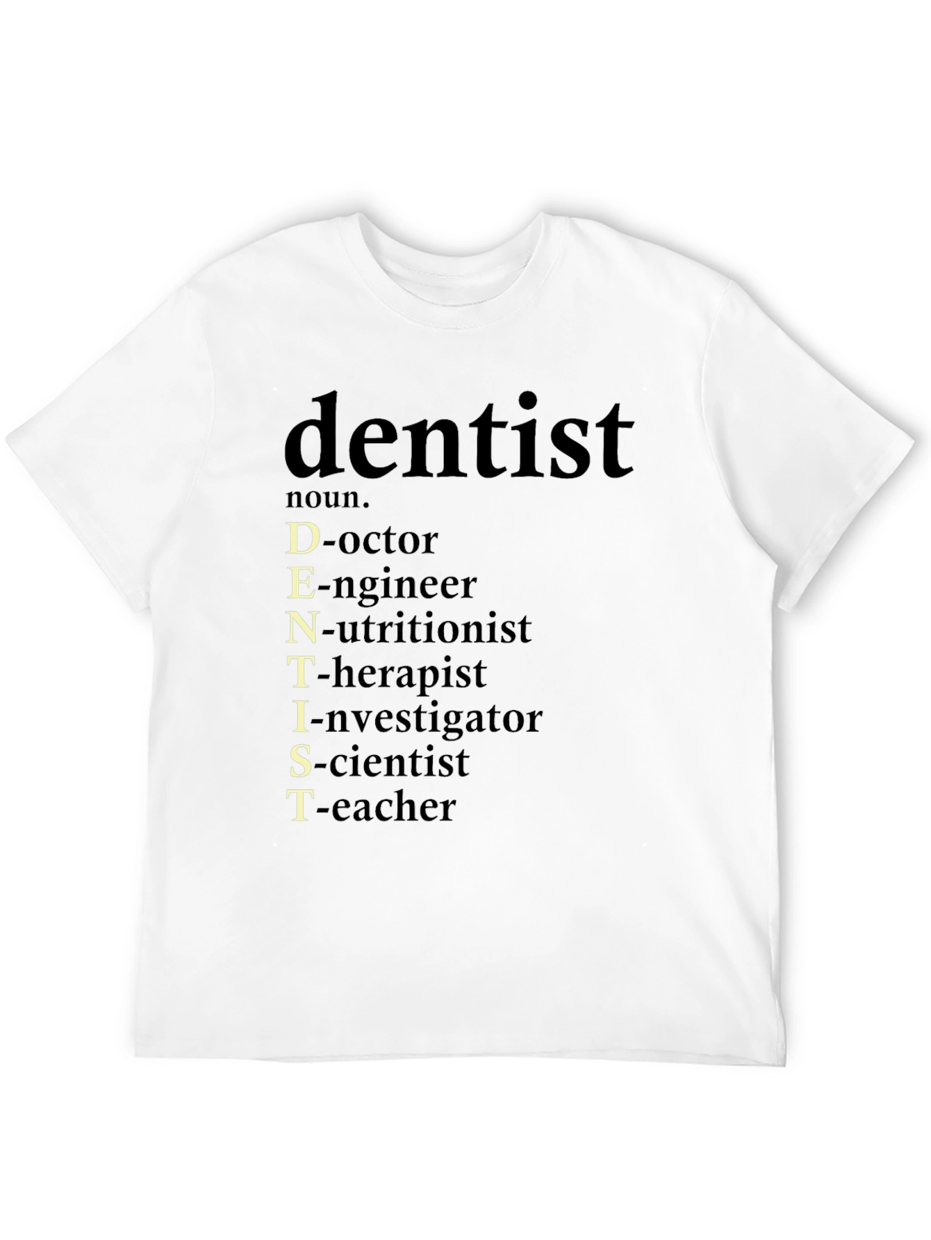 Black Dentist Definition Black Graphic Tee view 12