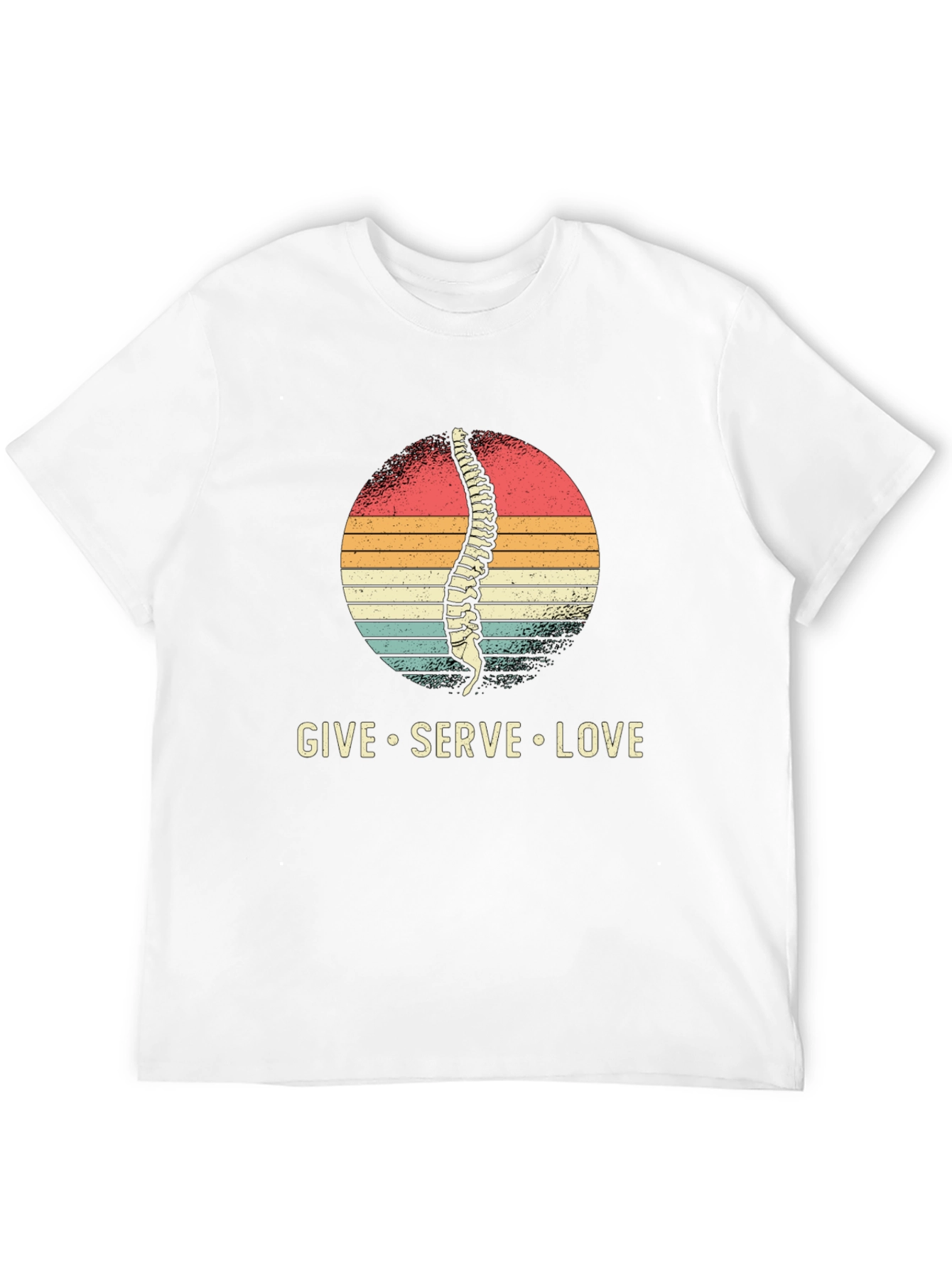 Black Chiropractor T-Shirt - Spine Give Serve Love view 12