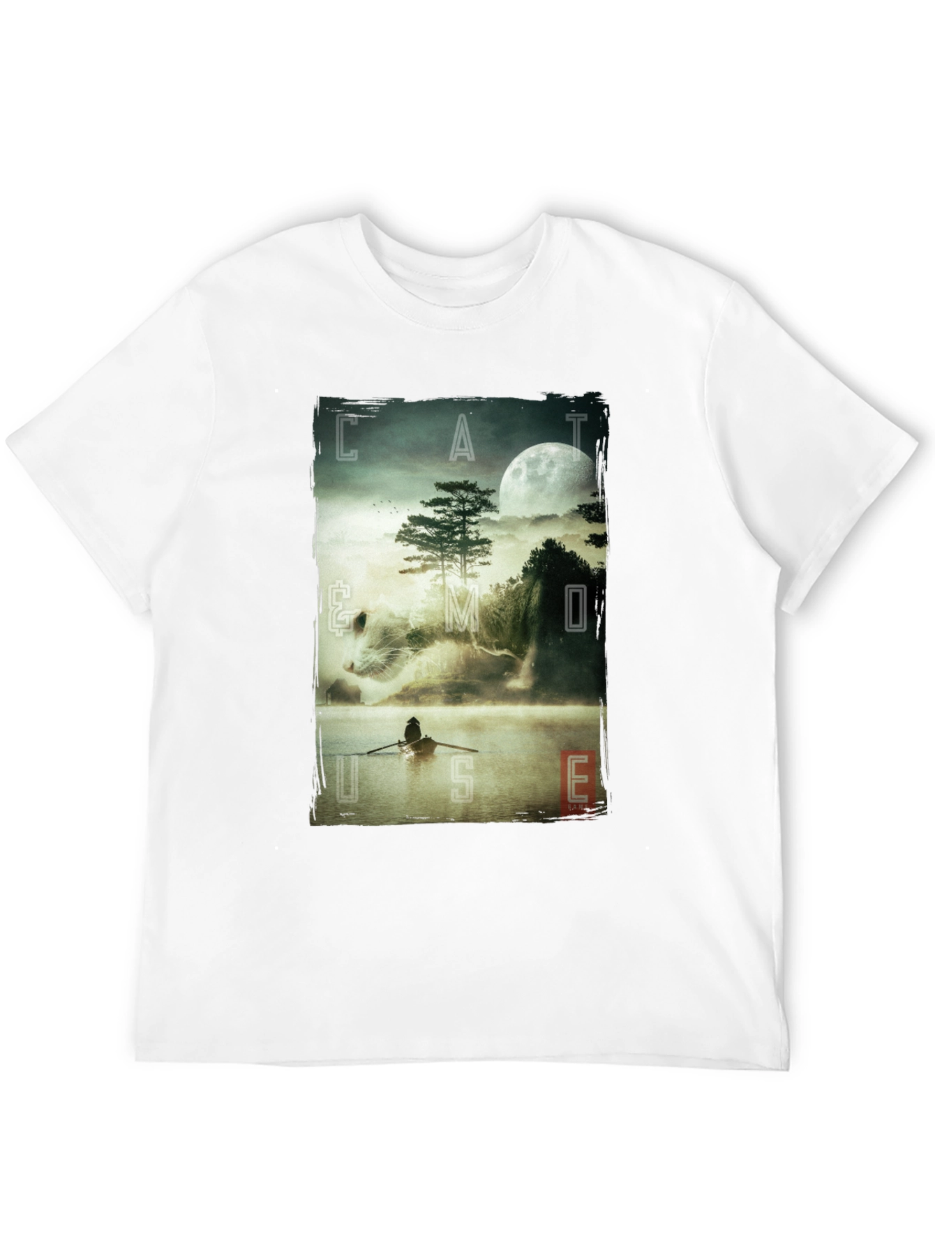 Cat & Moon Graphic Tee - 12