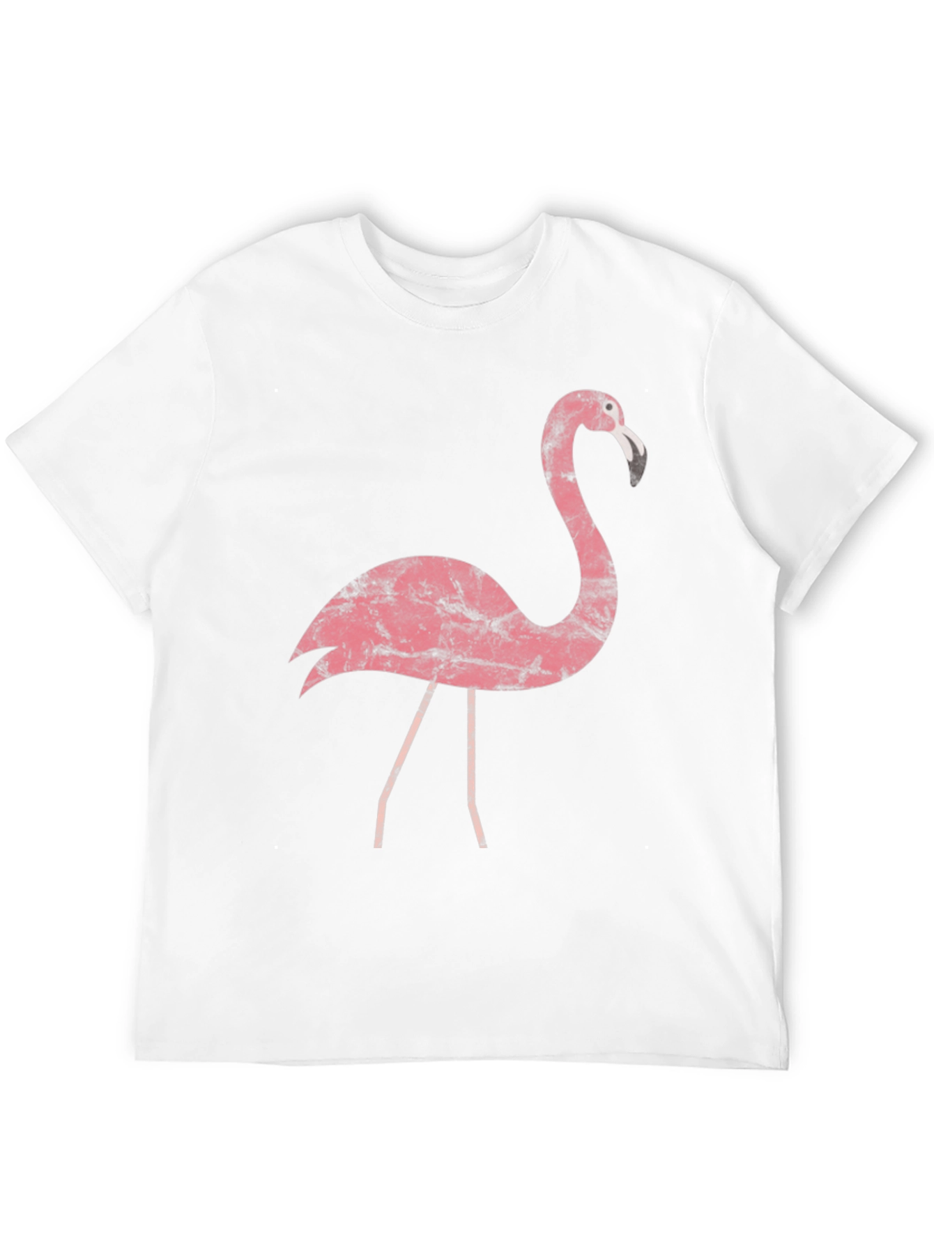 Black Vintage Flamingo Graphic Tee - Black Cotton T-Shirt view 12