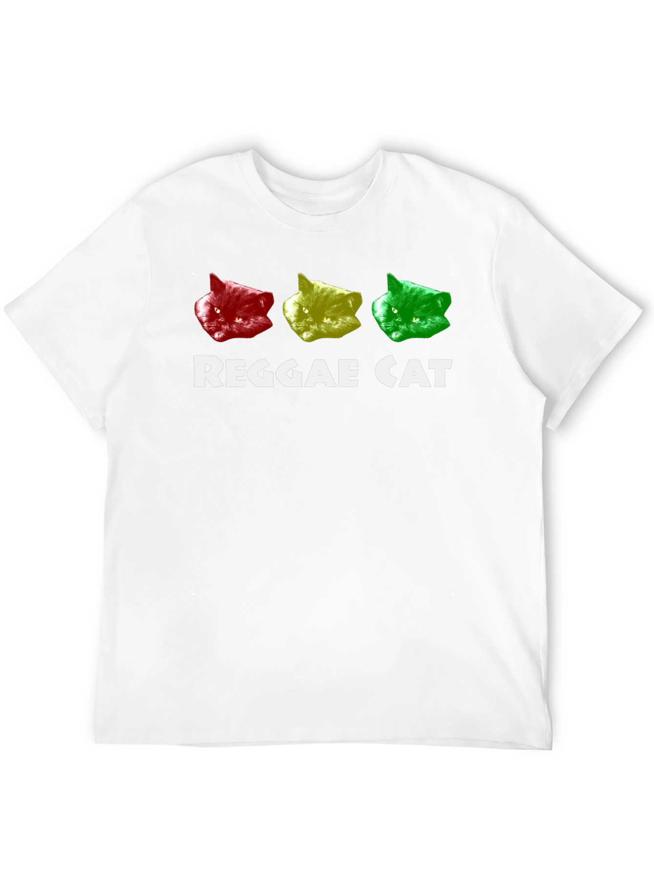 Black Reggae Cat T-Shirt - Rasta Colors Tee view 12
