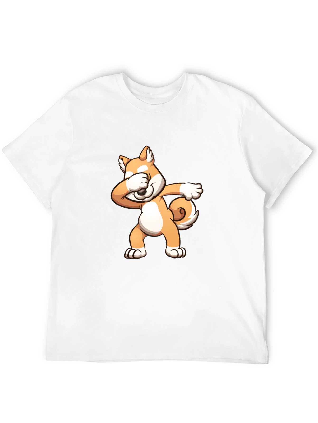Black Dabbing Shiba Inu Black T-Shirt view 12