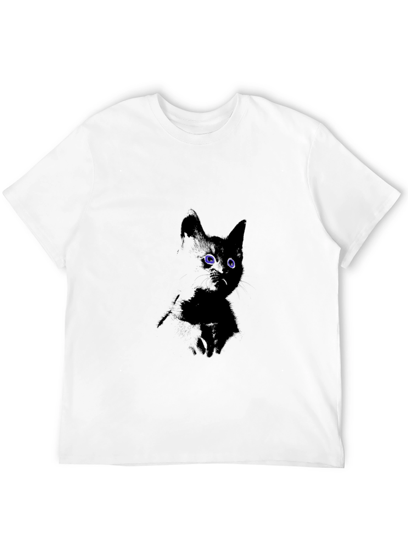 Men's Black Cat Graphic T-Shirt - 12