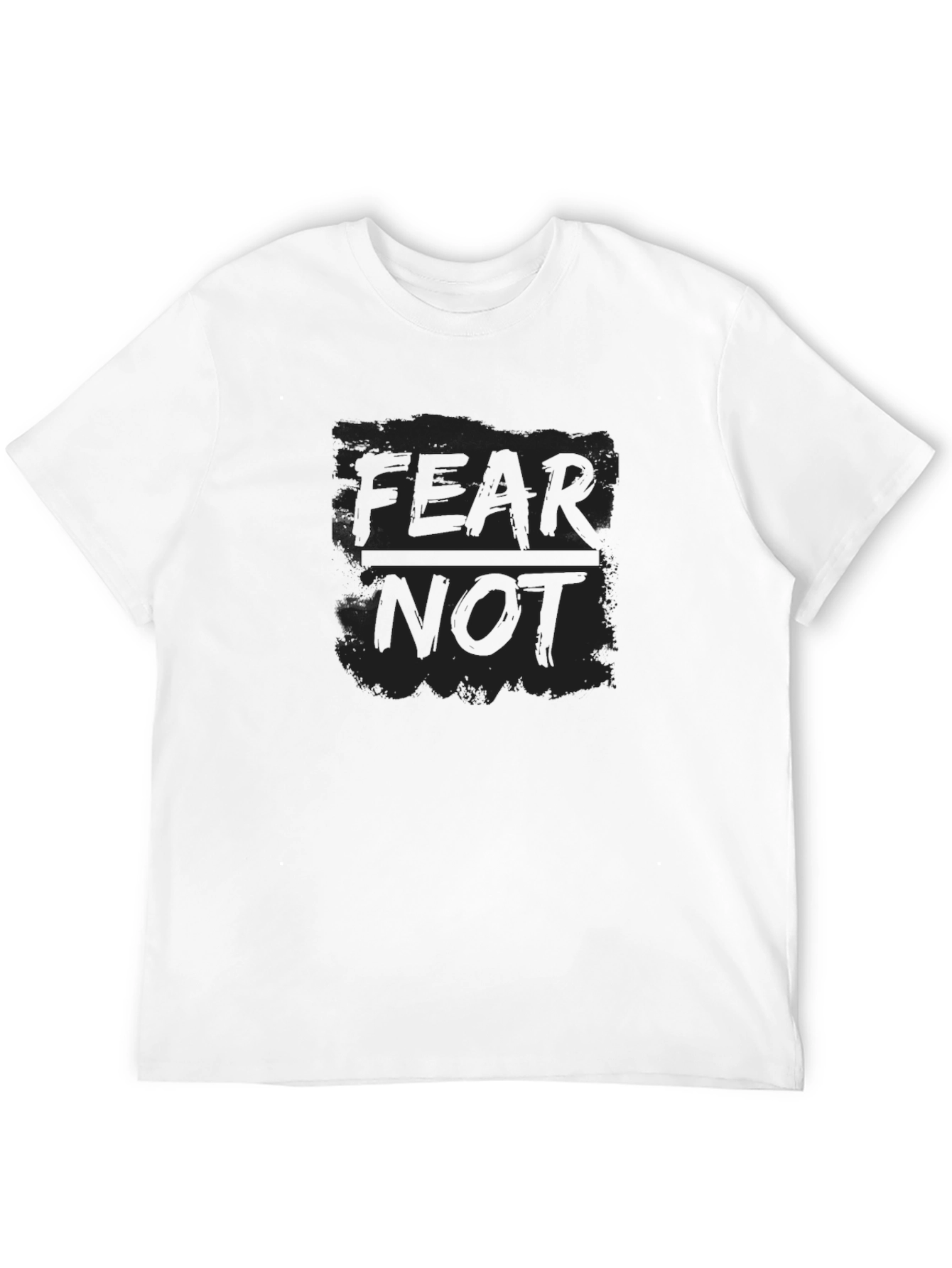 Black Fear Not Black T-Shirt - Inspirational Graphic Tee view 12