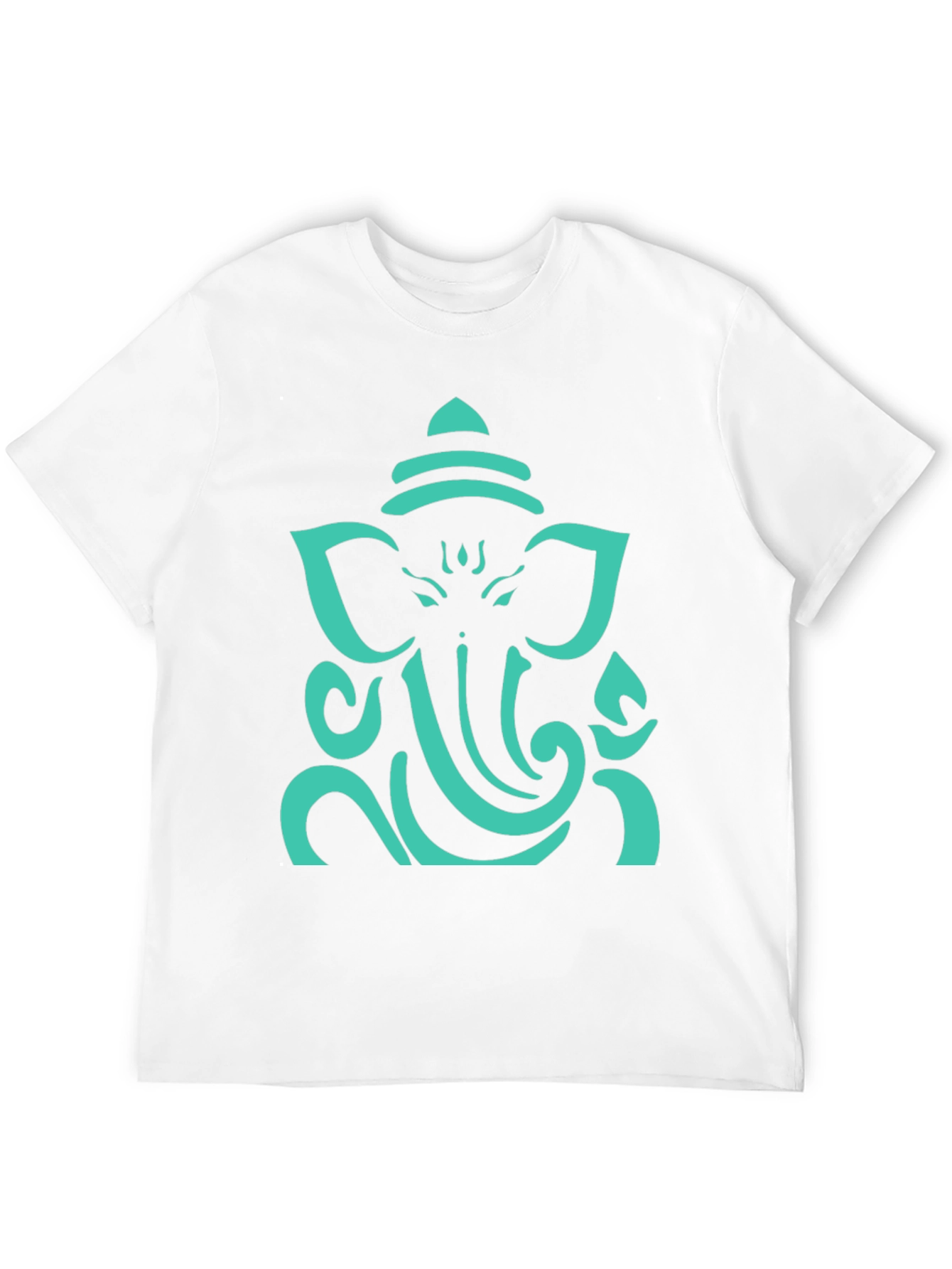 Black Ganesh Graphic Tee - Black Cotton Blend T-Shirt view 12