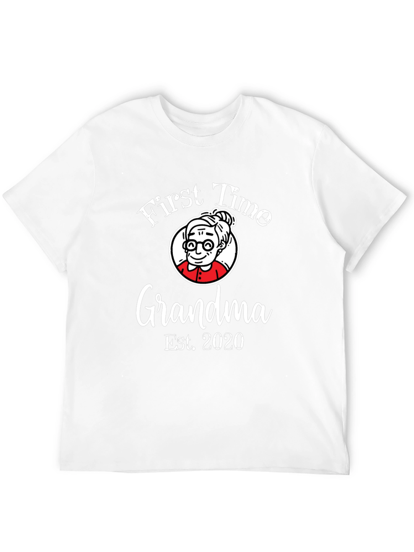 Black First Time Grandma Est. 2020 Black Graphic T-Shirt view 12
