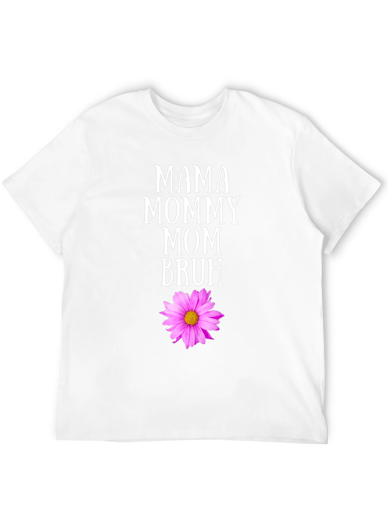 Black Mama Mommy Mom Bruh T-Shirt with Flower Graphic view 12