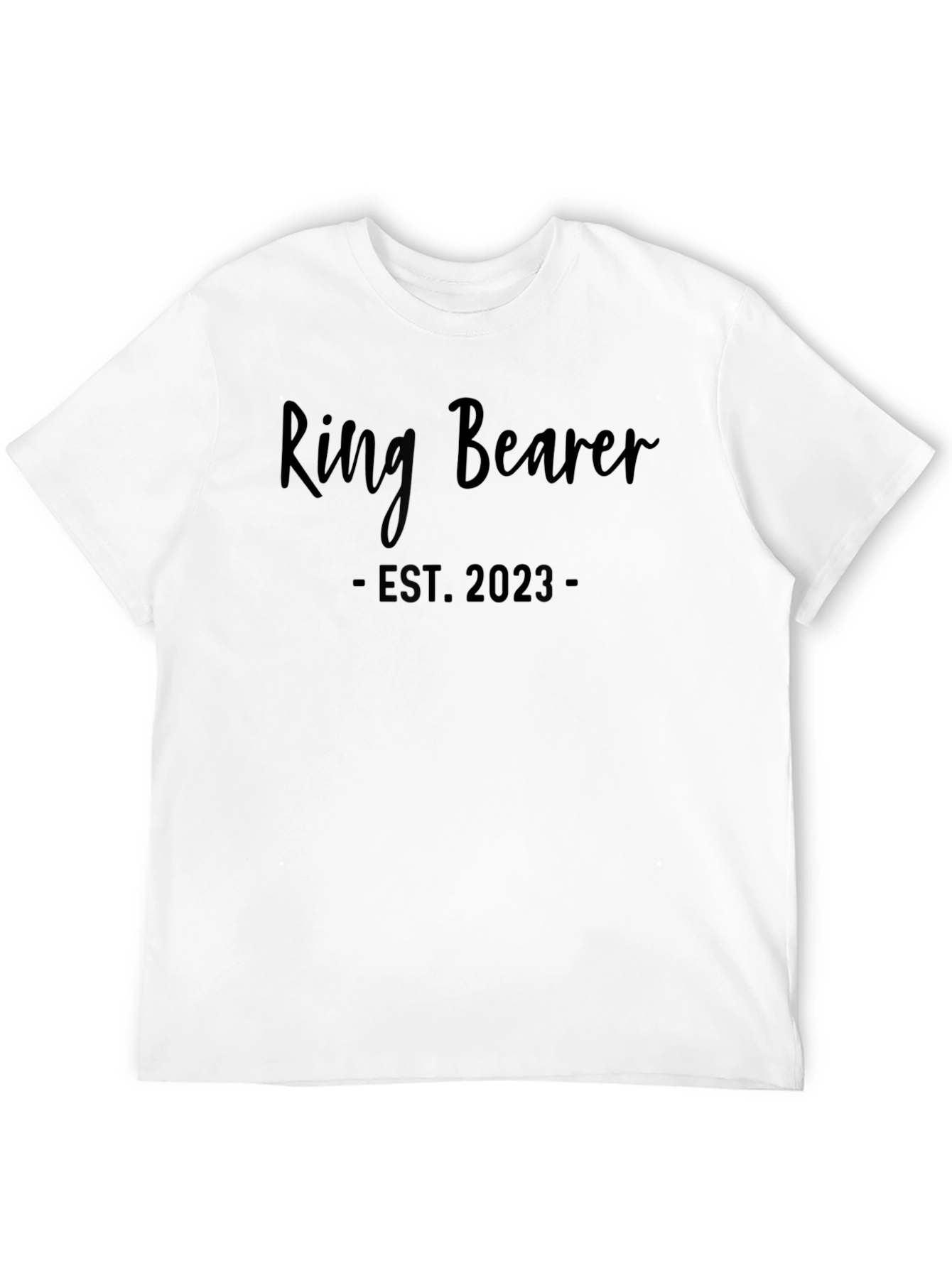 Black Ring Bearer Est. 2023 T-Shirt view 12