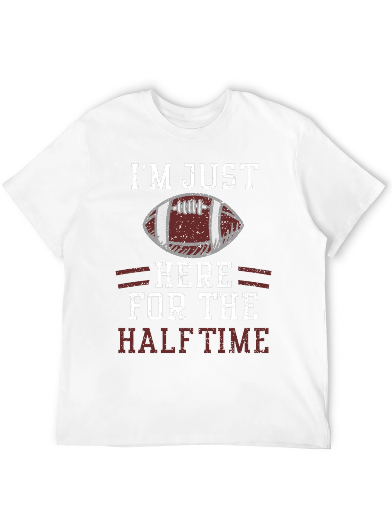 Black I'm Just Here for the Halftime Football T-Shirt view 12