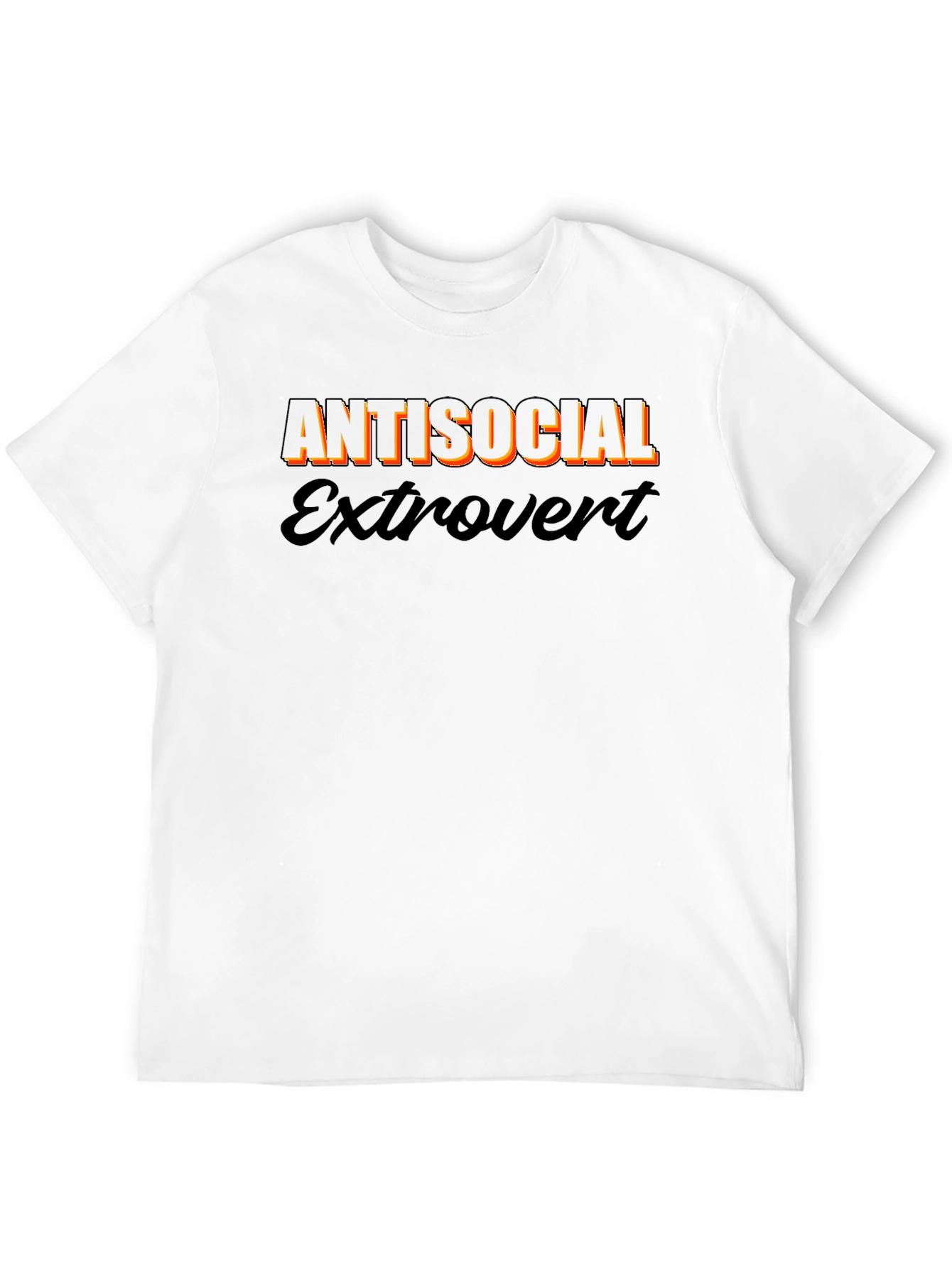 Black Antisocial Extrovert Graphic Tee view 12