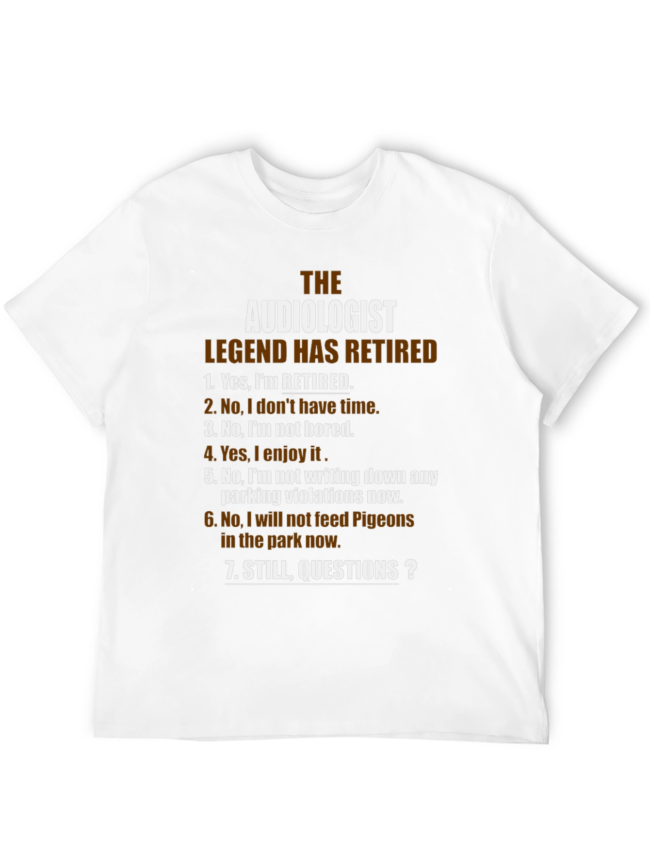 Black The Audiologist Legend Retired T-Shirt view 12