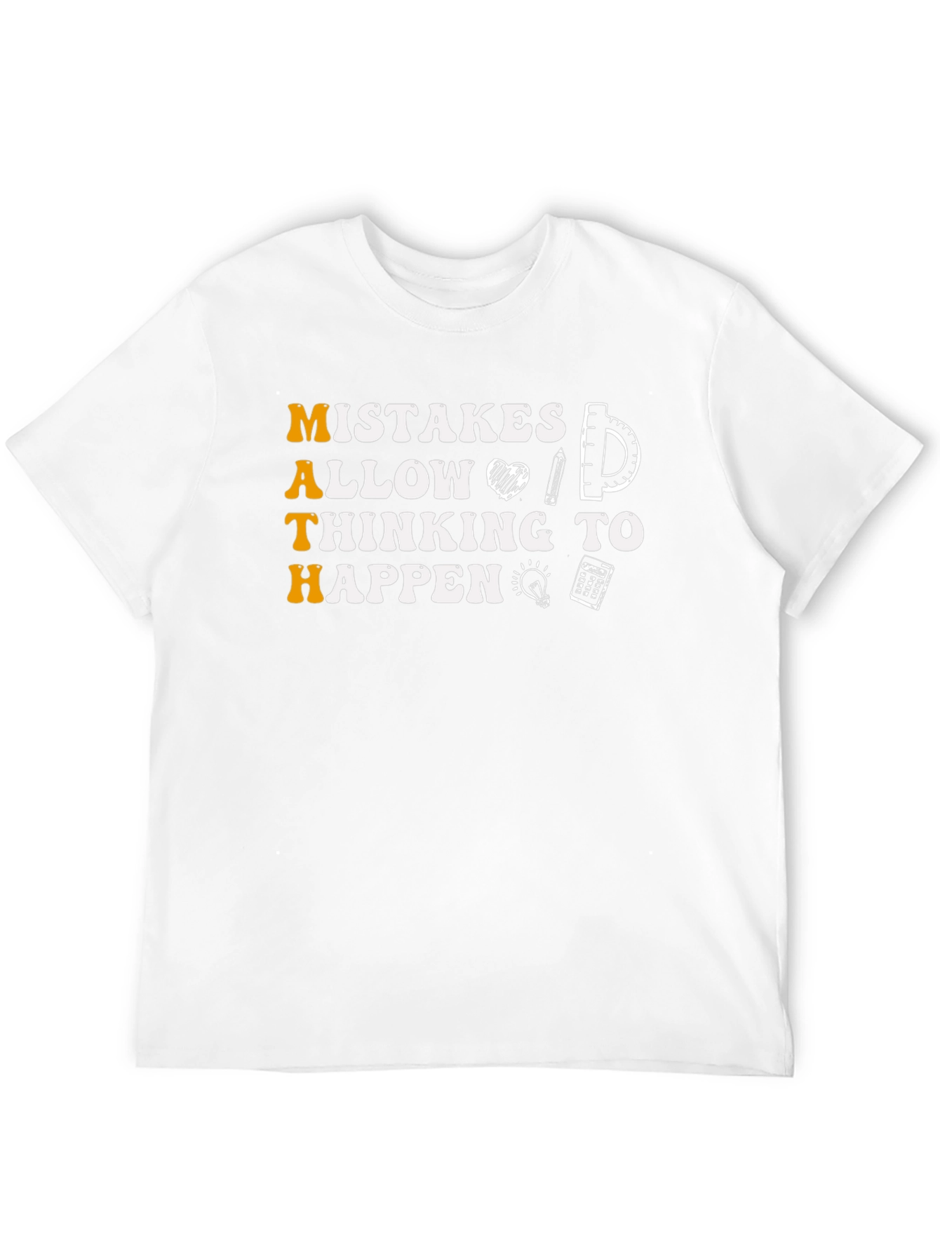 Black Math Mistakes Allow Thinking To Happen Black T-Shirt view 12