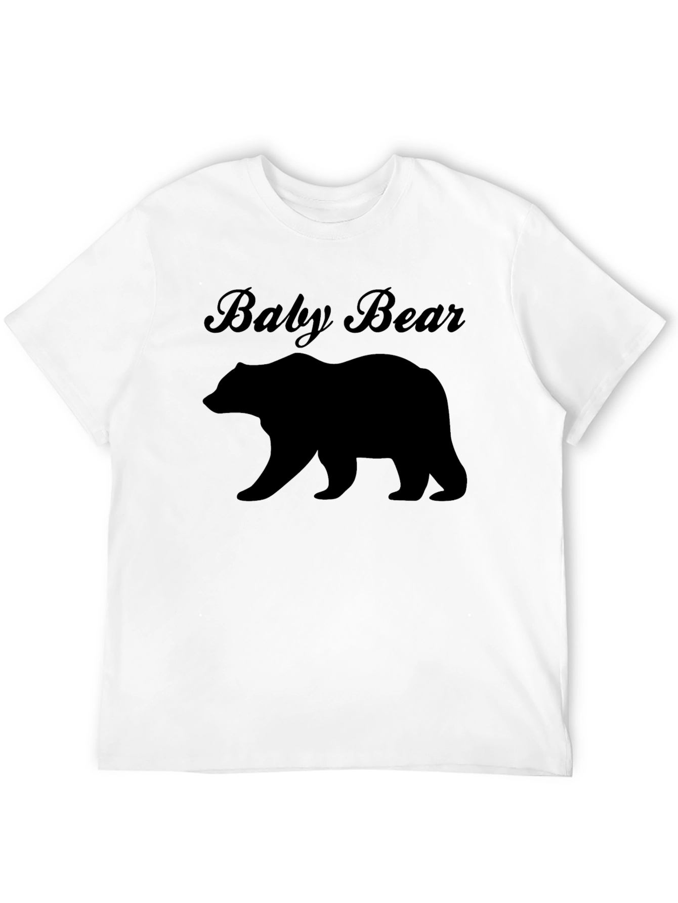 Black Baby Bear Graphic Tee - Black Unisex T-Shirt view 12