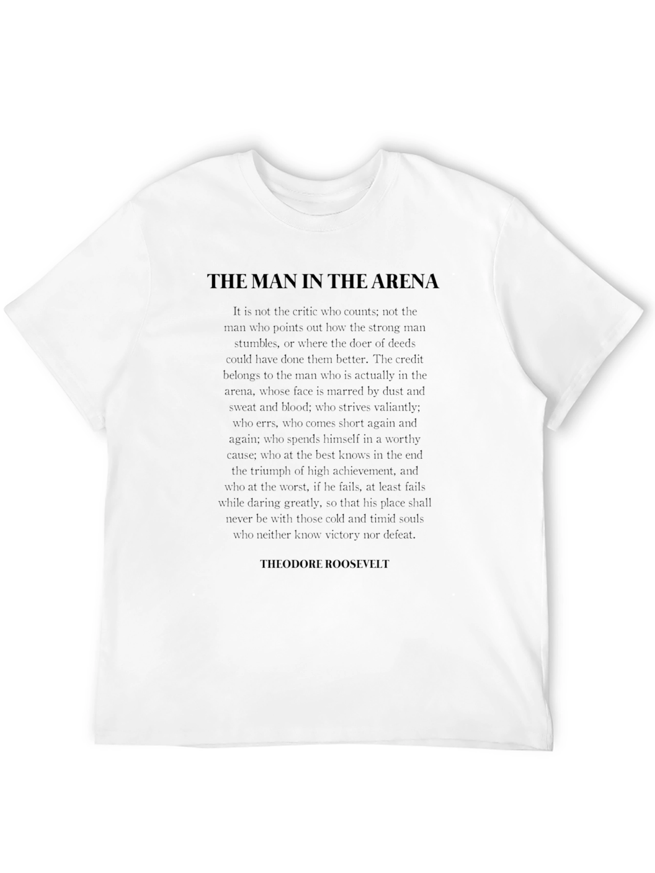 Black The Man in the Arena T-Shirt view 12