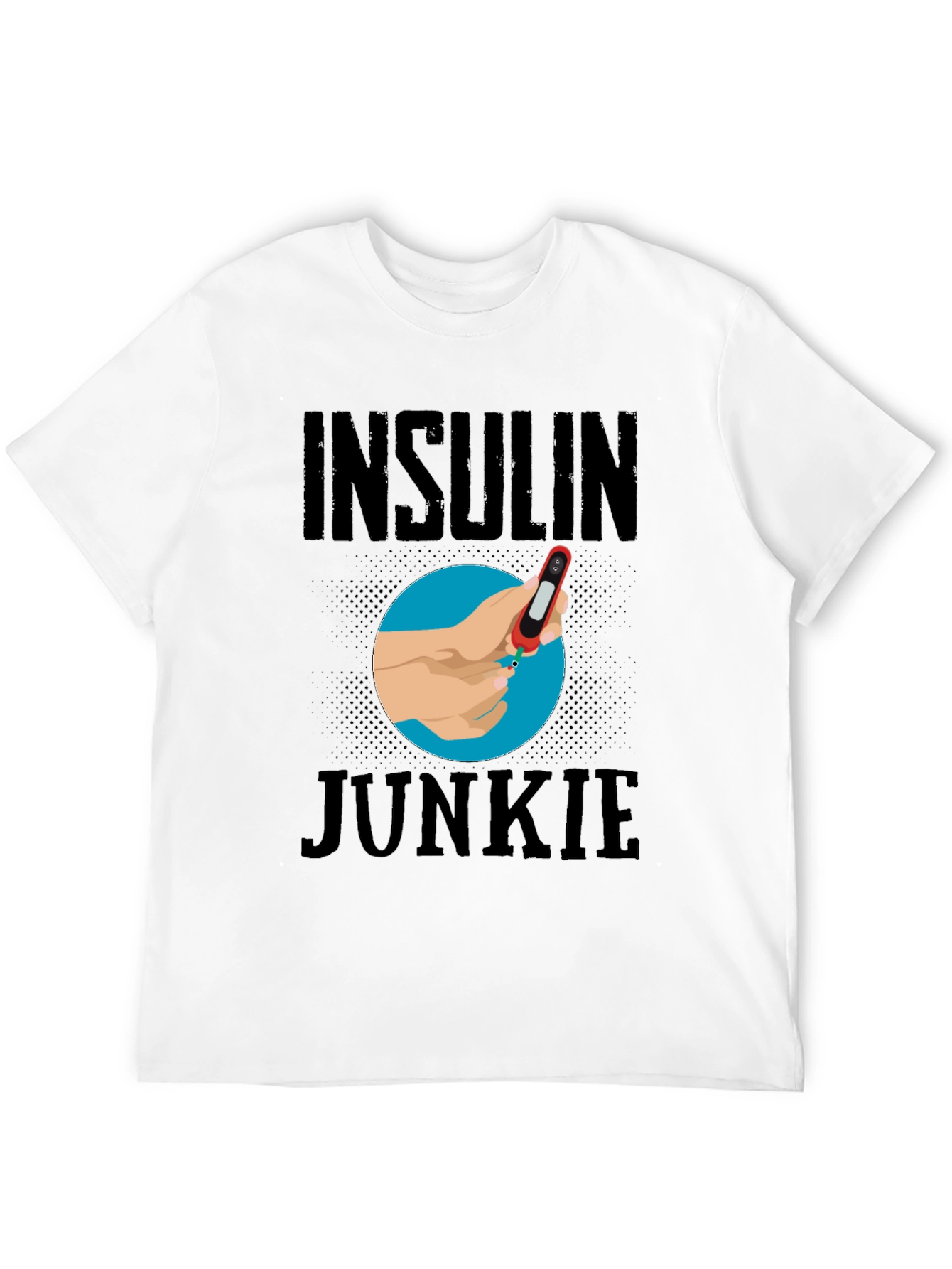 Black Insulin Junkie Graphic T-Shirt view 12