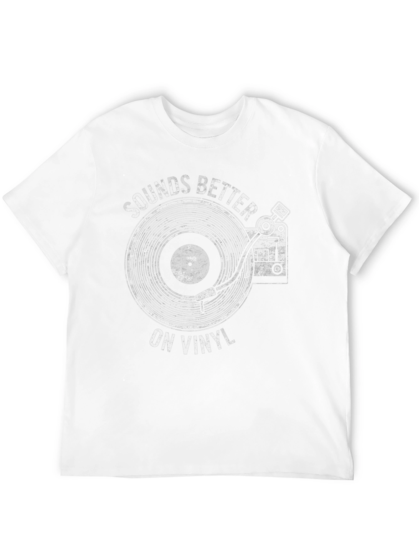 Black Sounds Better on Vinyl T-Shirt - Retro Record Player Tee view 12