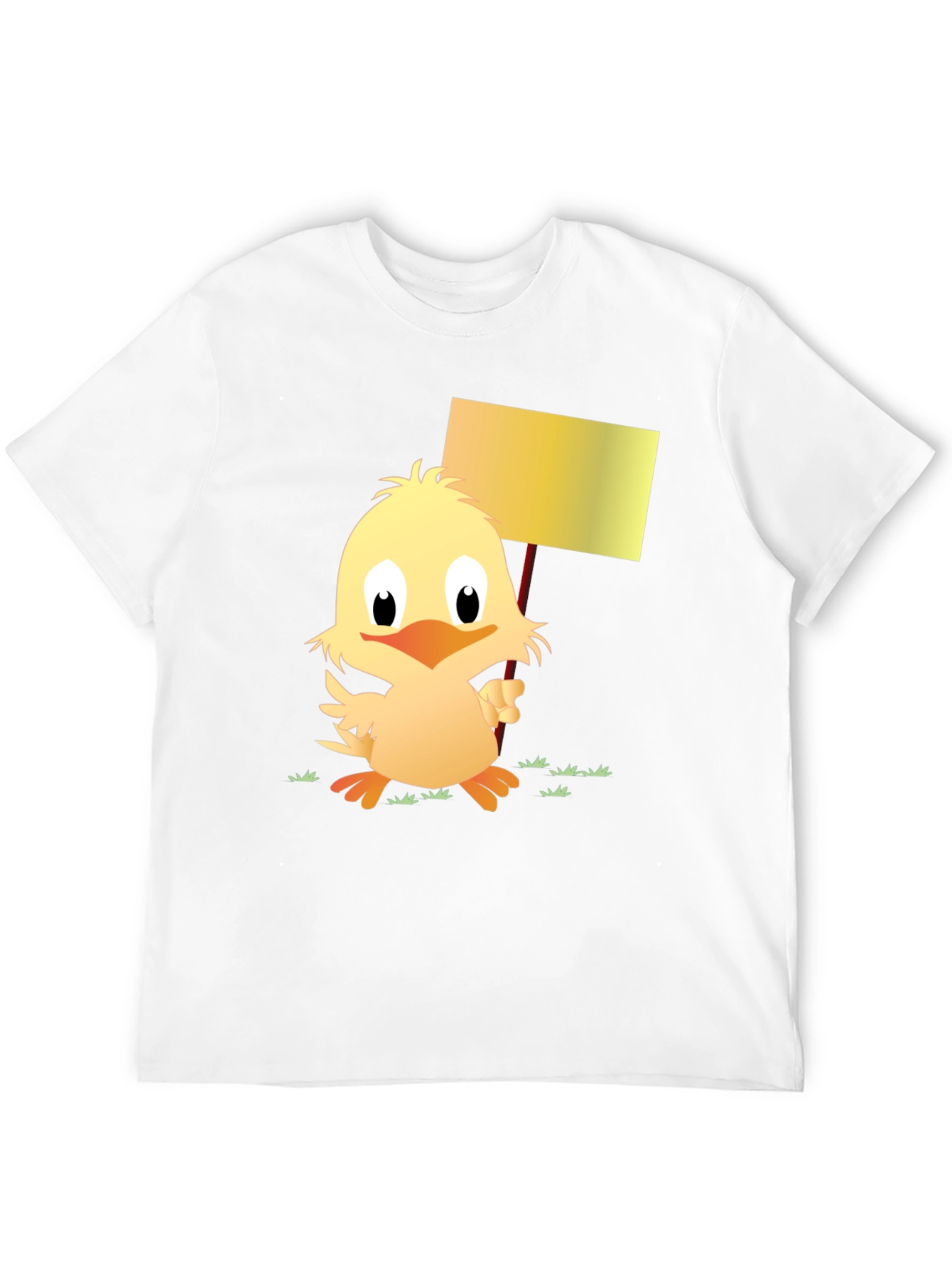 Black Cute Chick Holding Sign Black T-Shirt view 12