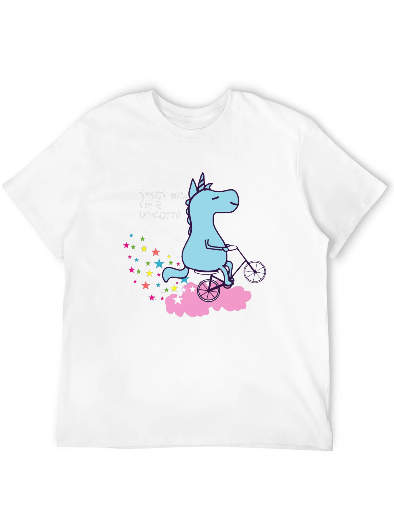 Black Unicorn on Bike Graphic Tee - Trust Me I'm a Unicorn! view 12
