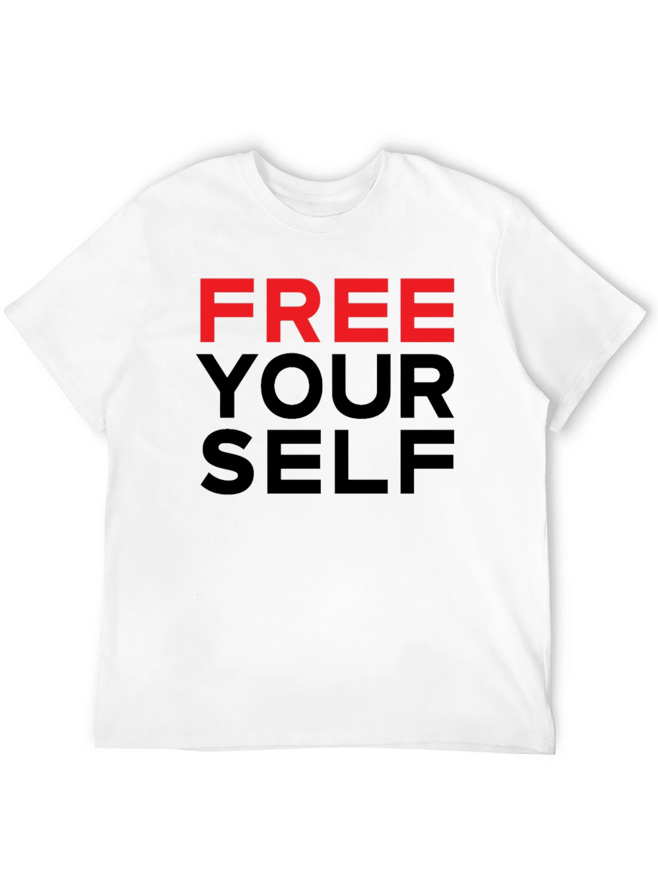 Black Free Yourself Graphic Tee - Bold Statement Shirt view 12