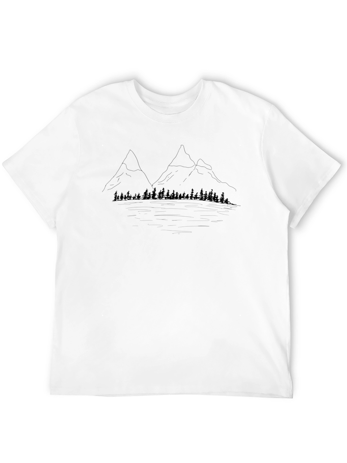 Black Mountain & Lake Graphic Tee - Black view 12