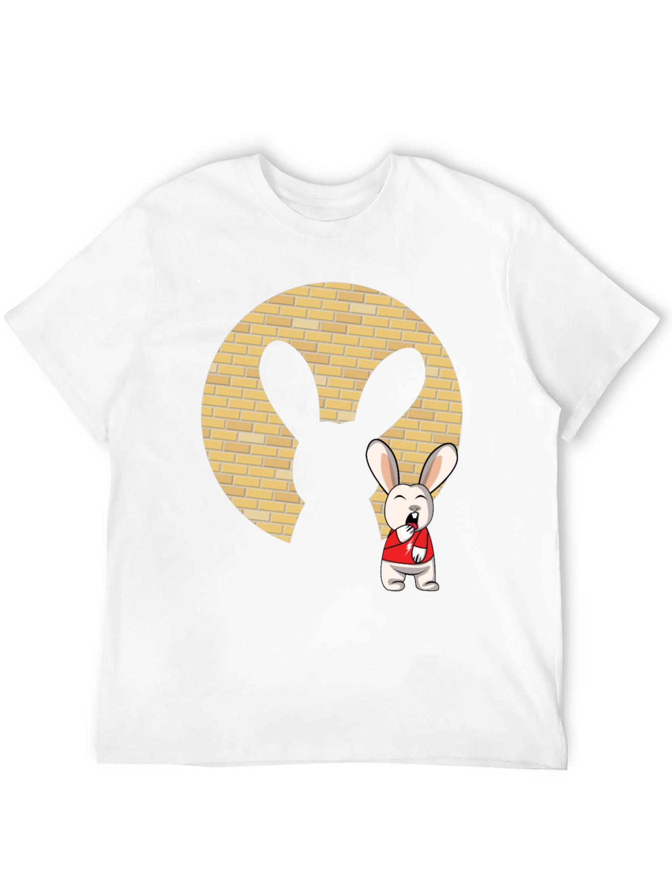 Black Cartoon Rabbit T-Shirt view 12