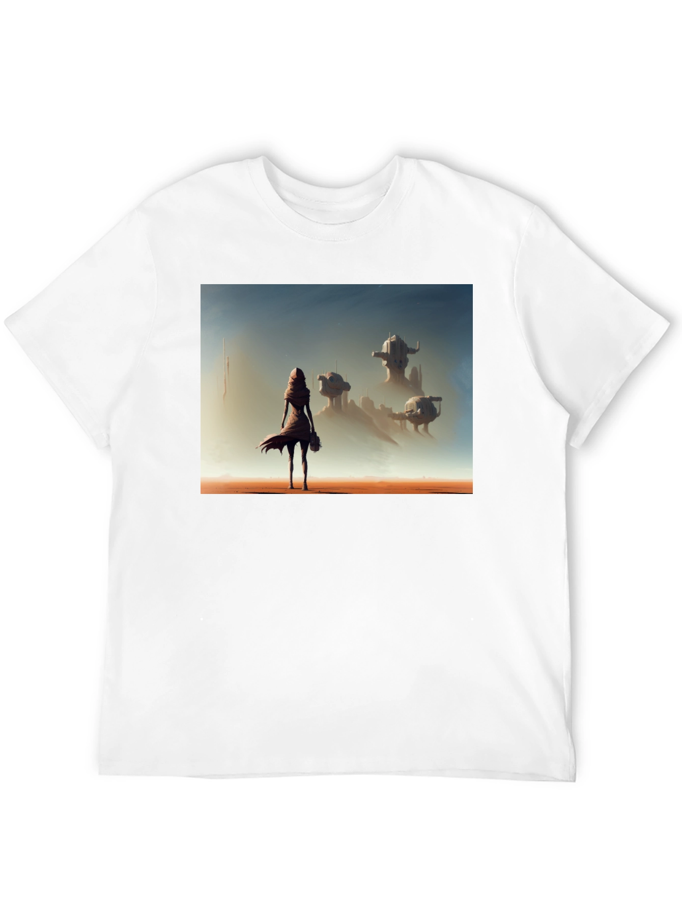 Black Sci-Fi Traveler Graphic T-Shirt view 12