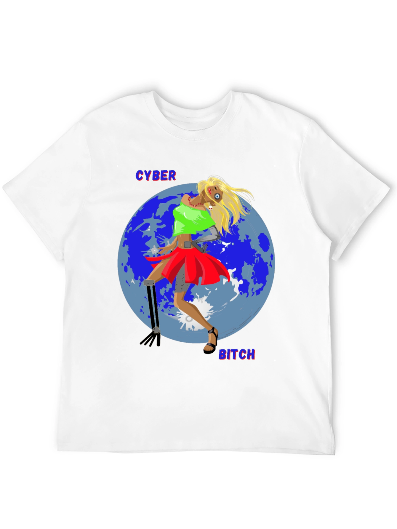 Black Cyber Bitch T-Shirt - Unique Graphic Tee view 12