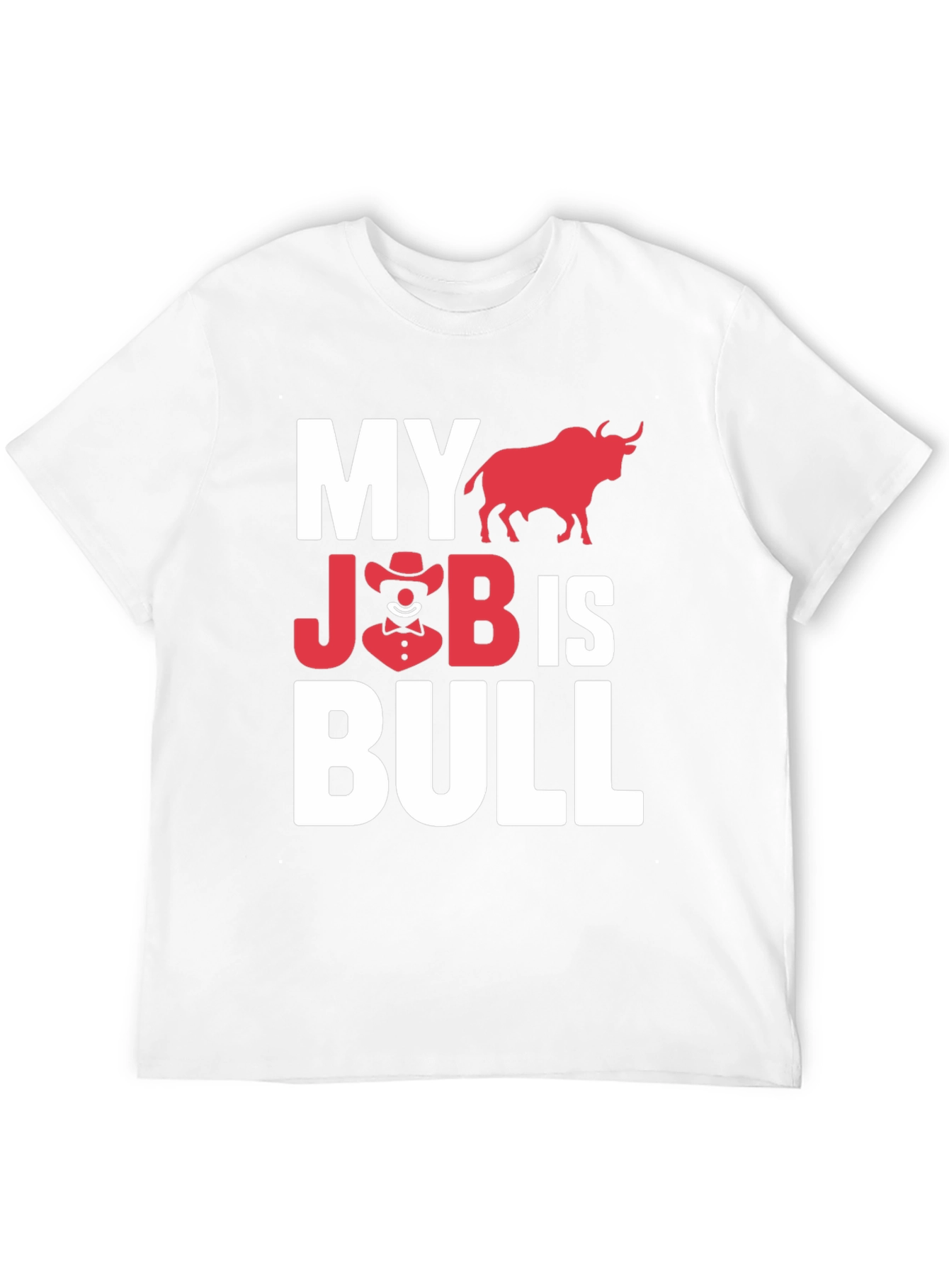 Black My Job is Bull Funny Graphic T-Shirt view 12