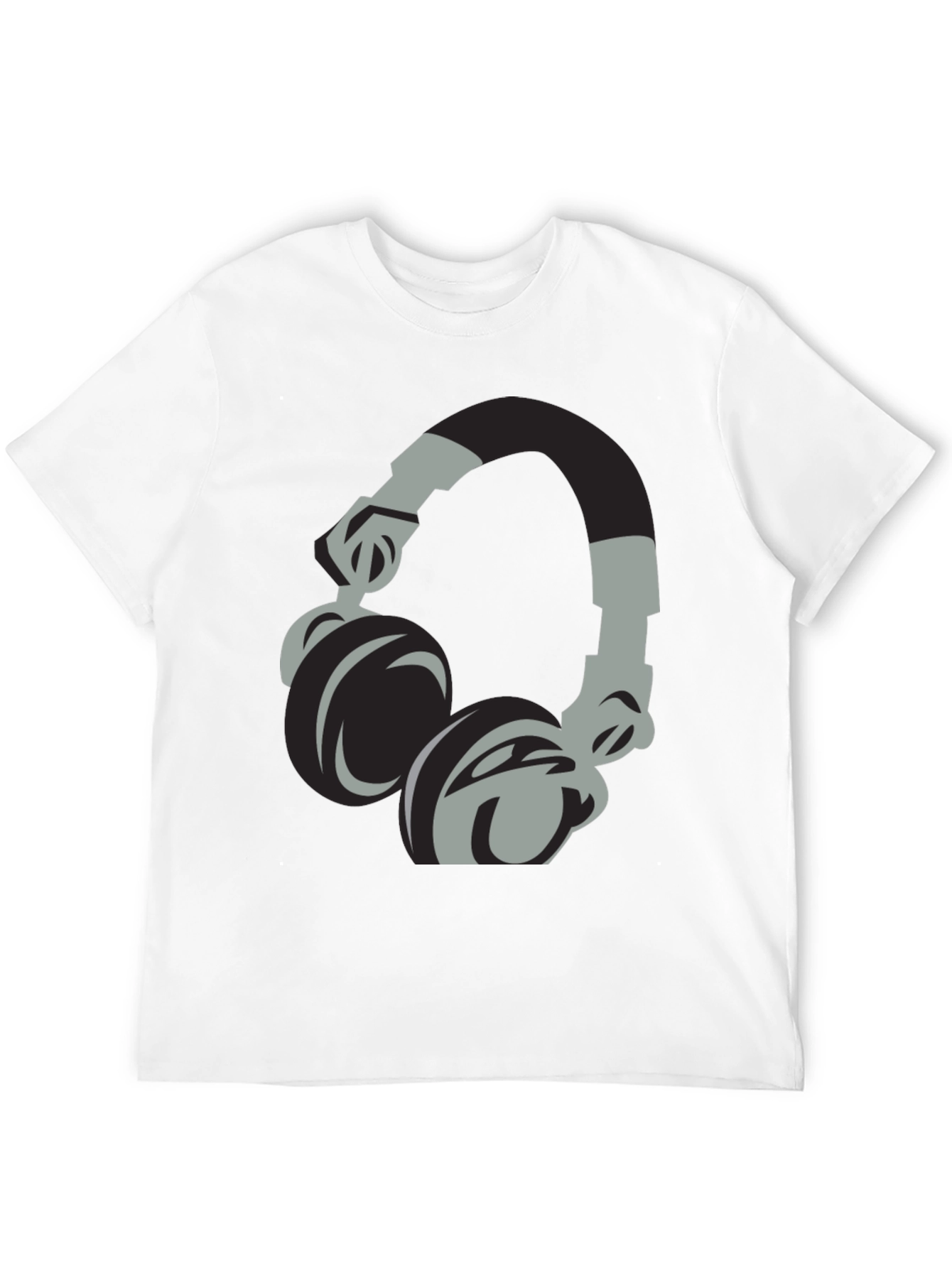 Black Cool Headphones Graphic T-Shirt - Black view 12