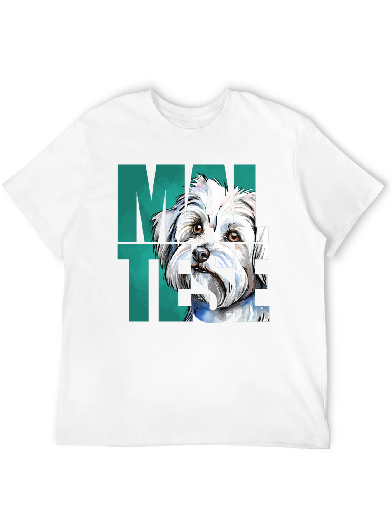Black Maltese Dog Graphic Print T-Shirt - Cool Dog Lover Tee view 12