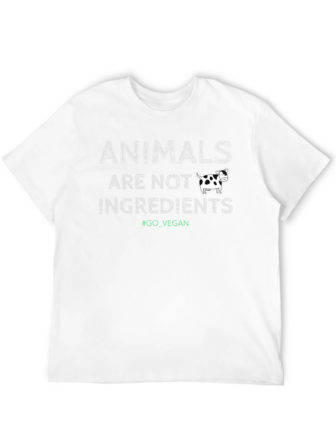 Black Vegan T-Shirt: Animals Are Not Ingredients! view 12