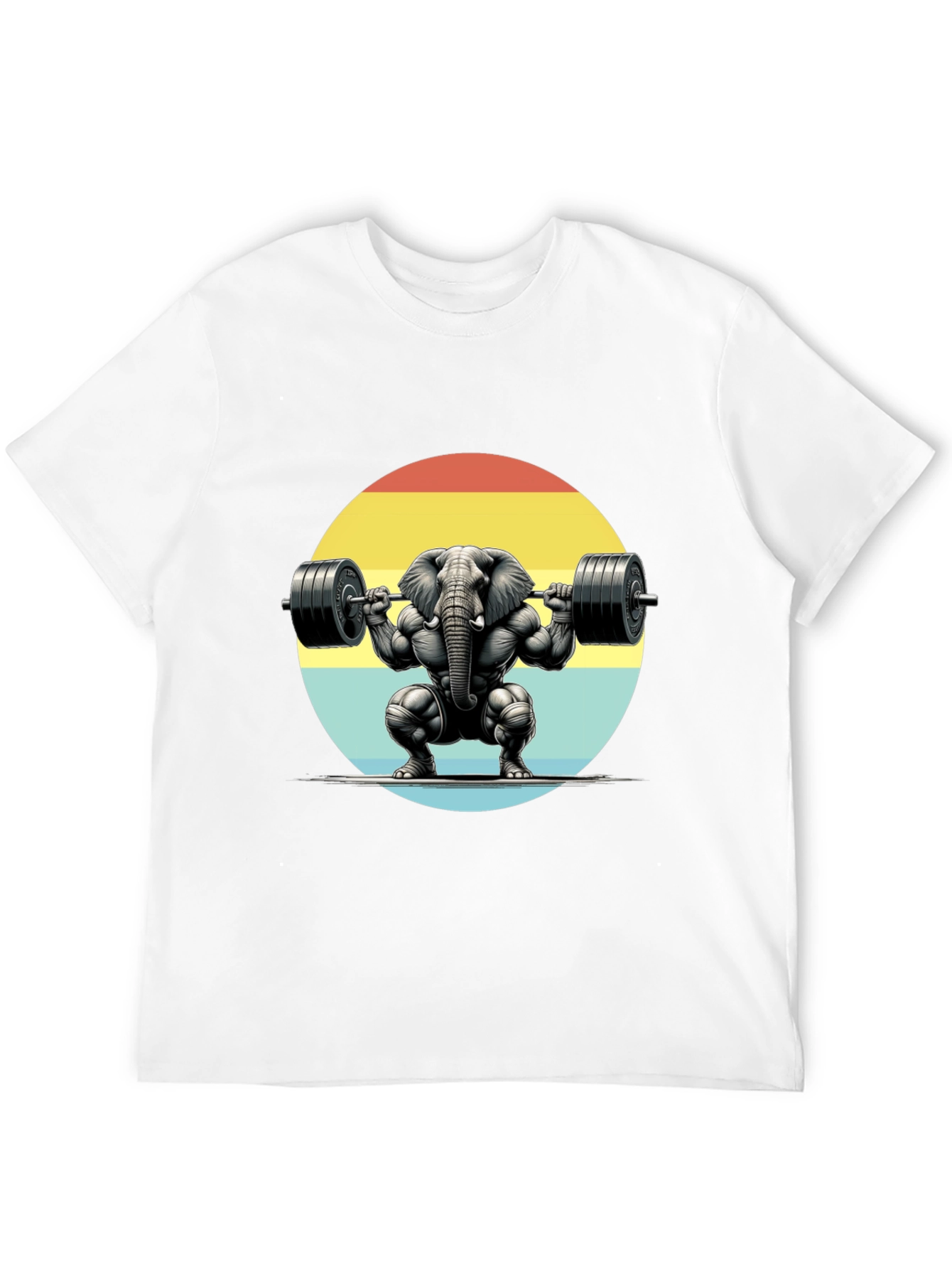 Black Elephant Gym T-Shirt - Weightlifting Animal Tee view 12