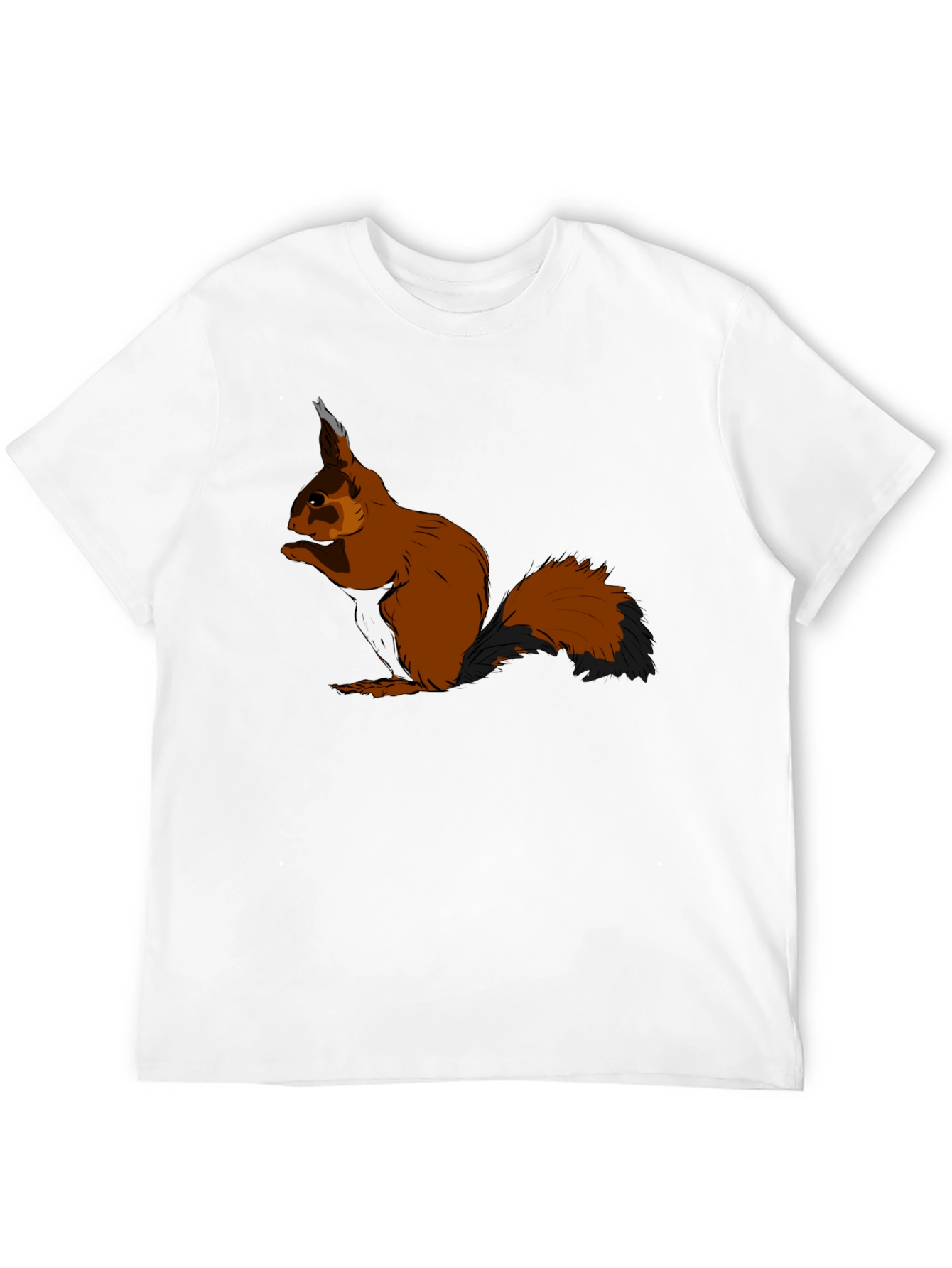 Black Squirrel Graphic T-Shirt - Black Cotton Tee view 12