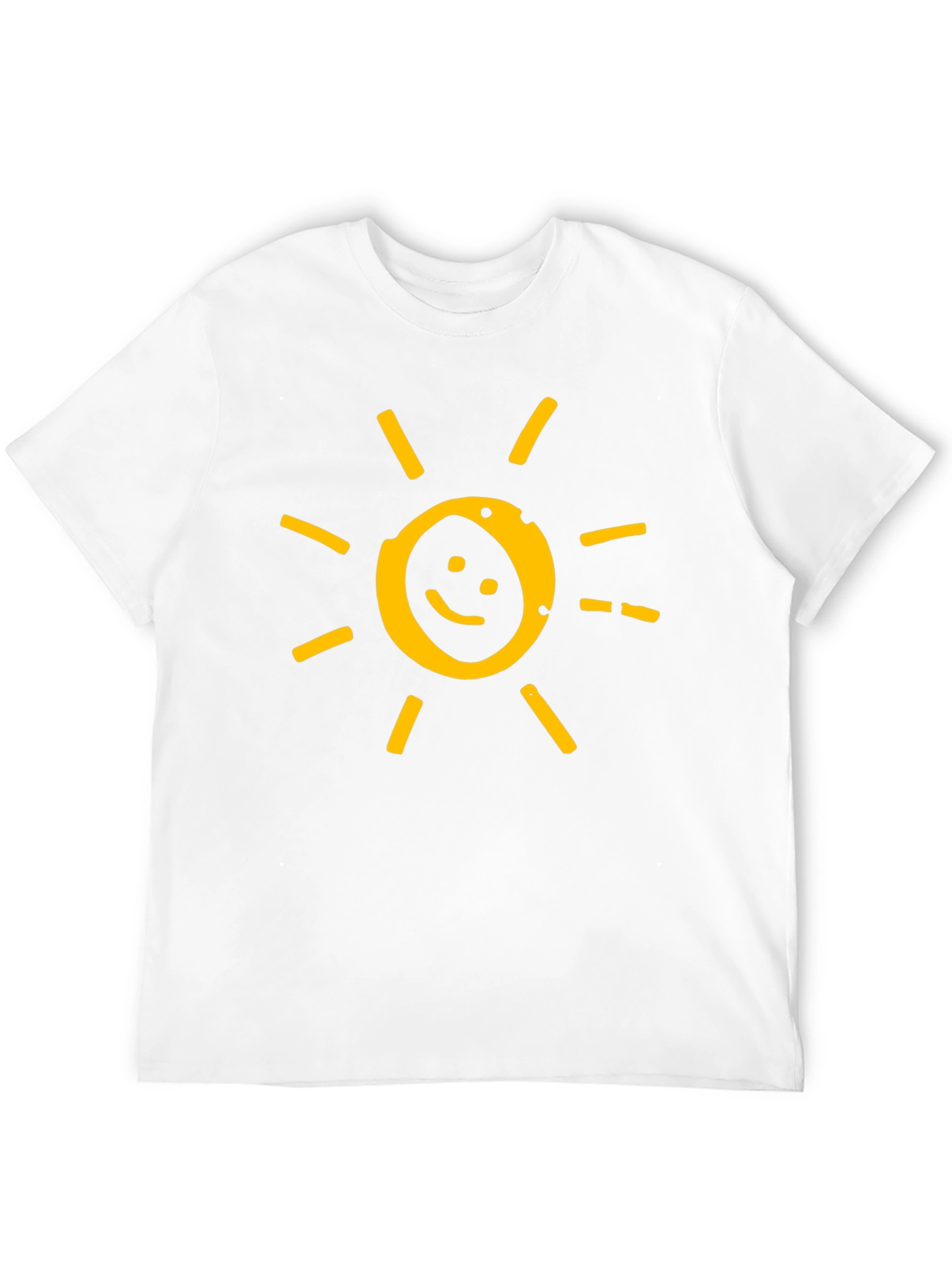 Black Smiley Sun Graphic Tee - Soft Cotton Blend view 12