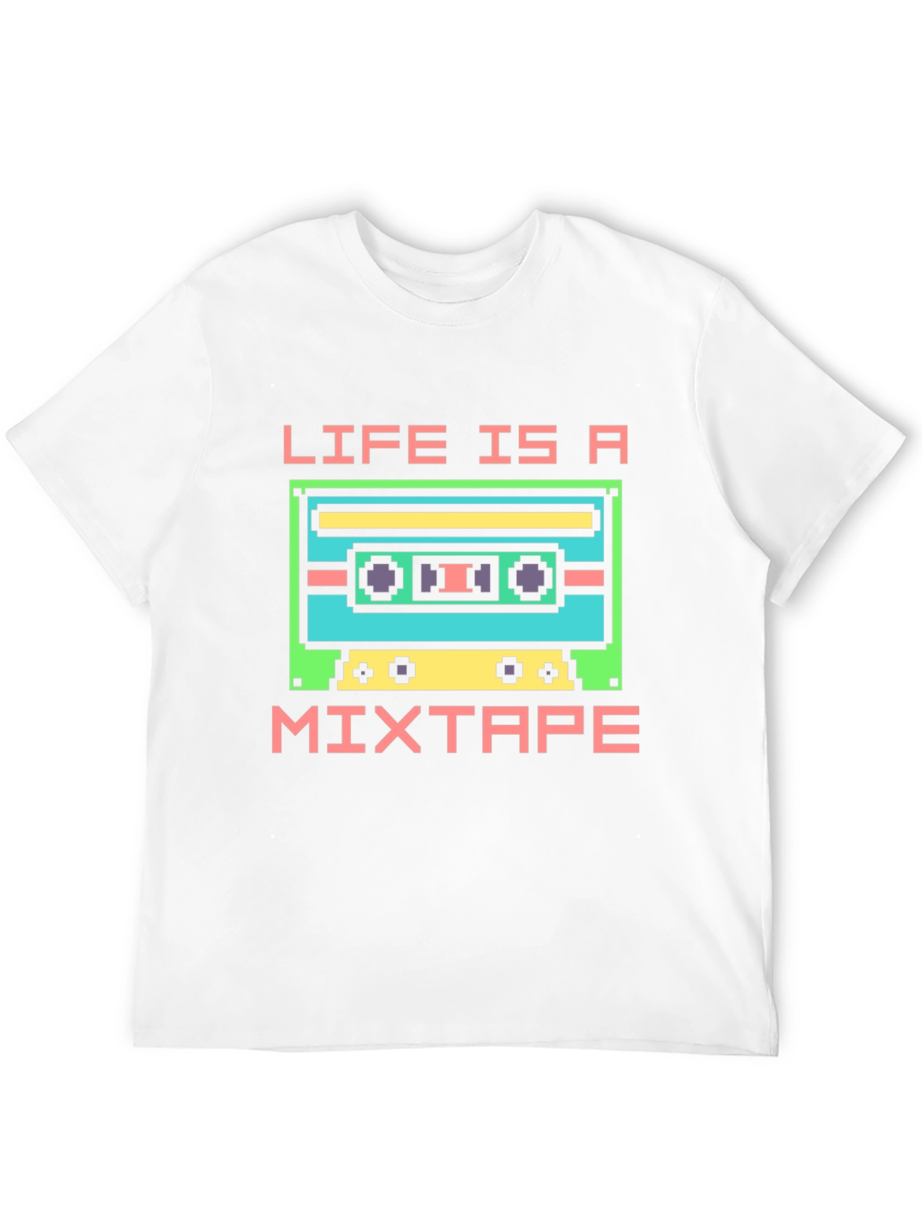 Black Life is a Mixtape Retro Pixel T-Shirt view 12