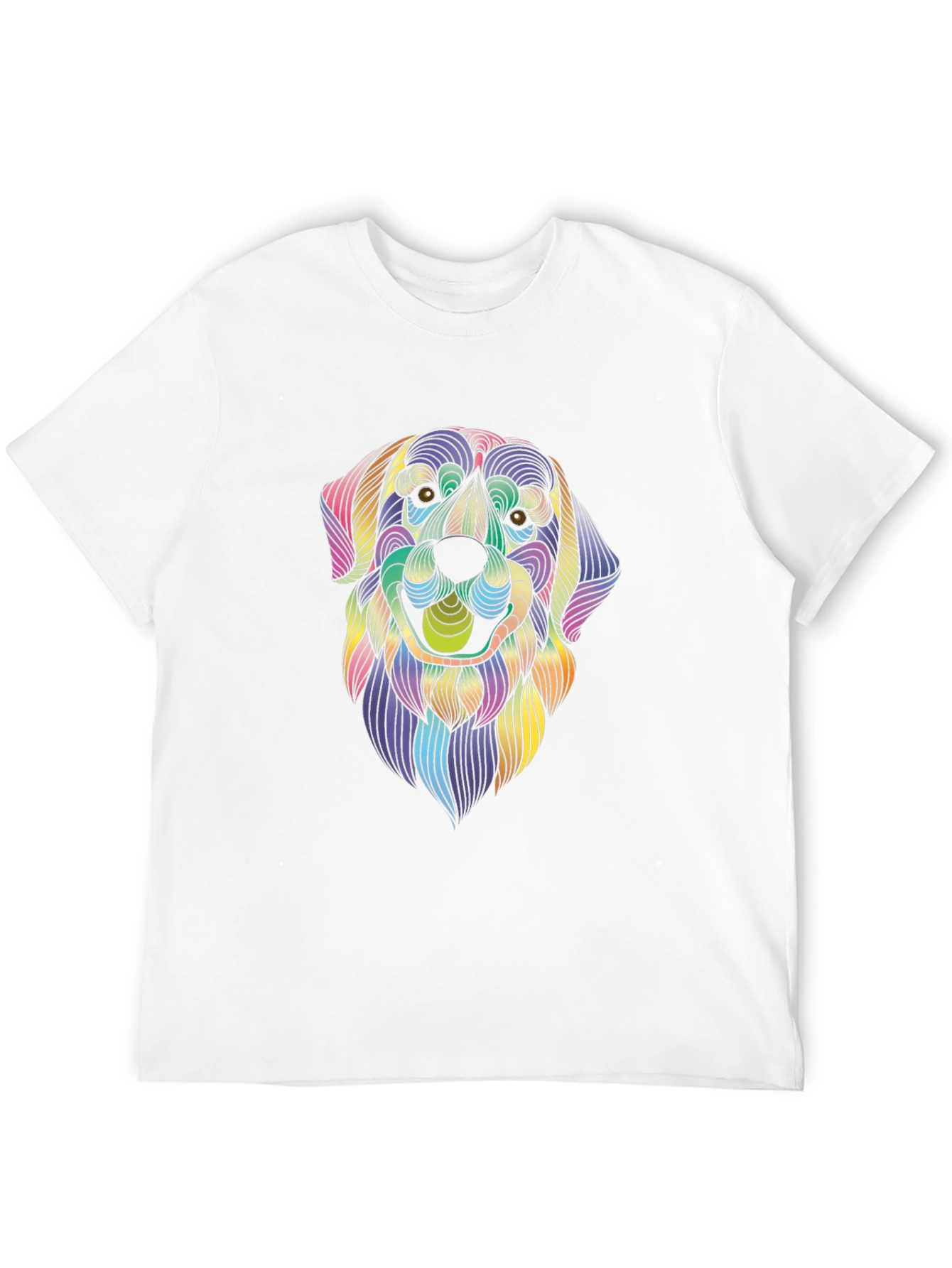 Black Colorful Dog Graphic T-Shirt view 12