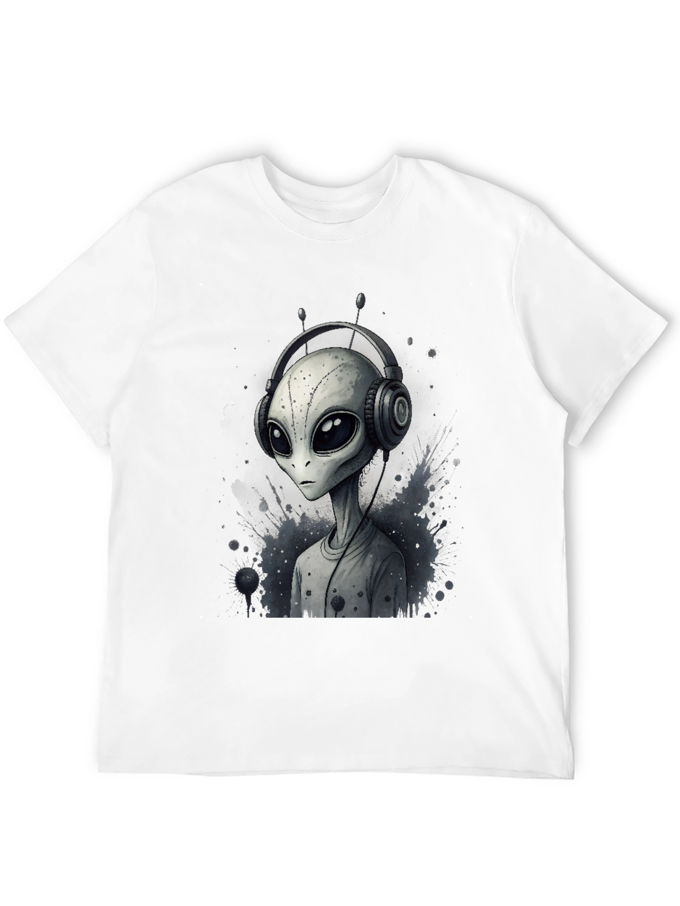 Black Alien DJ Graphic Tee - Black view 12