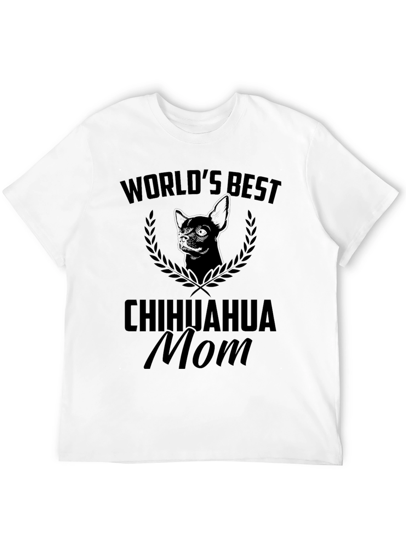 Black Chihuahua Mom T-Shirt - World's Best Dog Lover Tee view 12