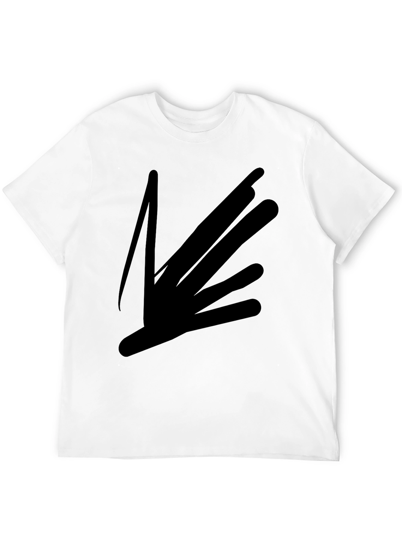 Black Abstract Graphic Black T-Shirt - Modern Casual Wear view 12