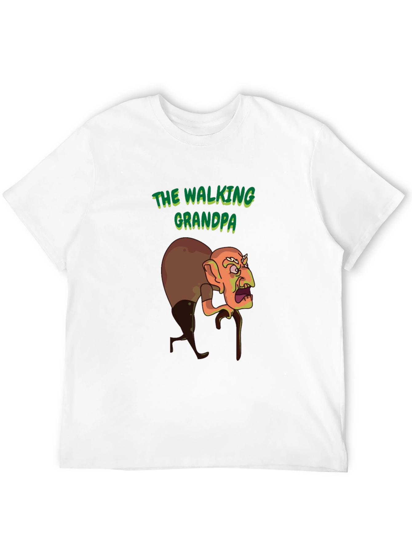 Black The Walking Grandpa Graphic T-Shirt view 12