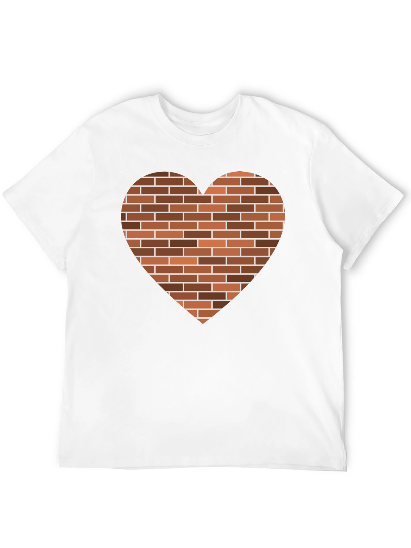 Black Brick Heart Graphic Tee - Unique Casual Shirt view 12