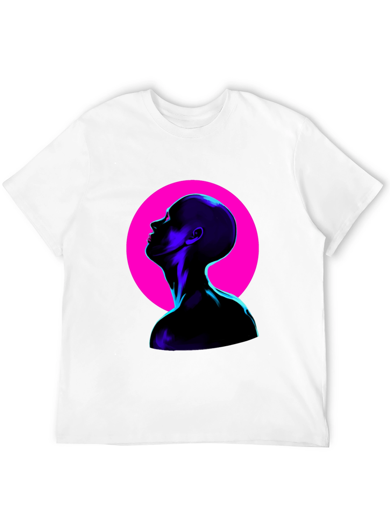 Black Cyberpunk Silhouette Graphic Tee - Bold Black view 12