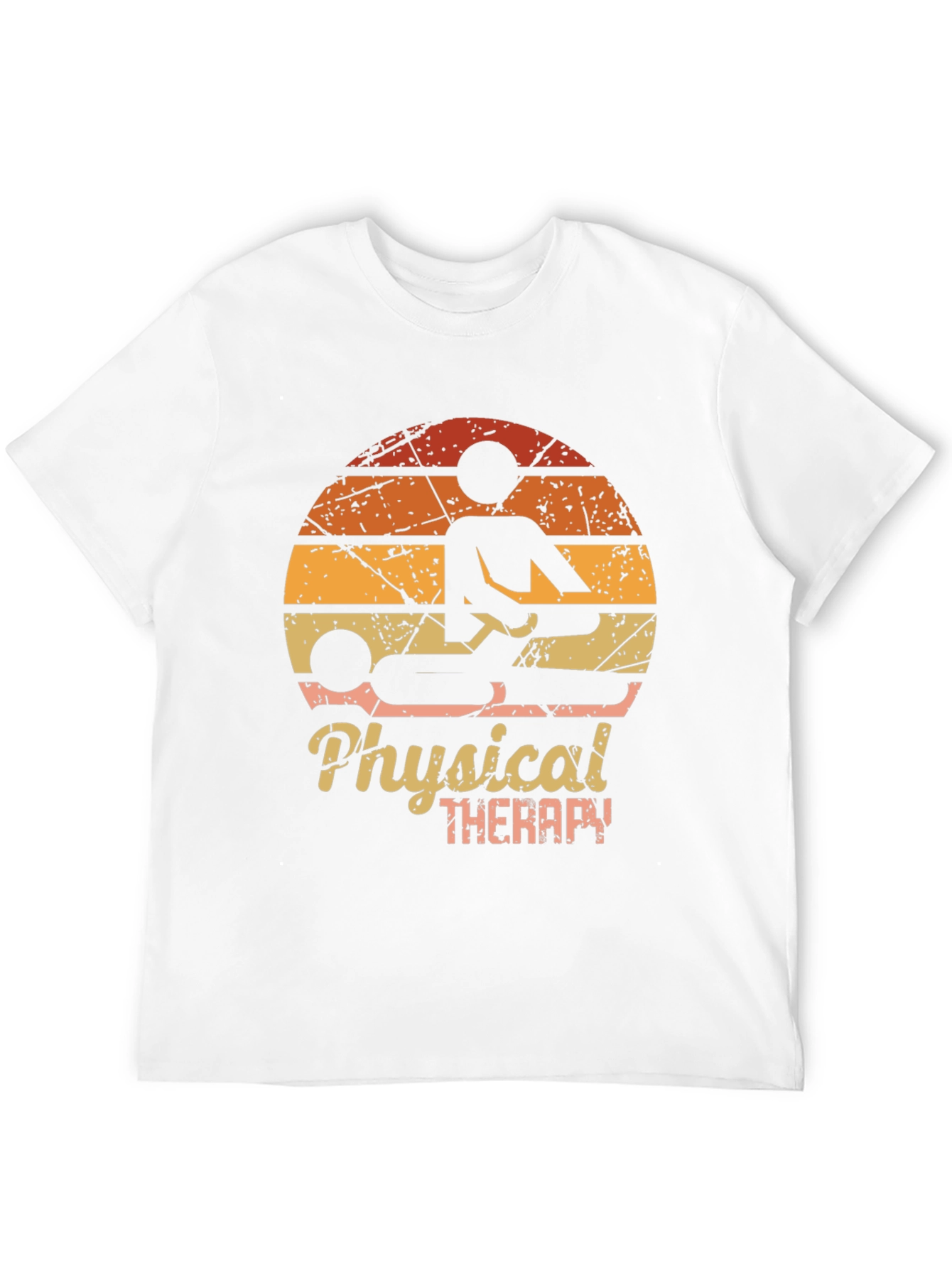 Black Physical Therapy Graphic Tee - Vintage Sunset Design view 12