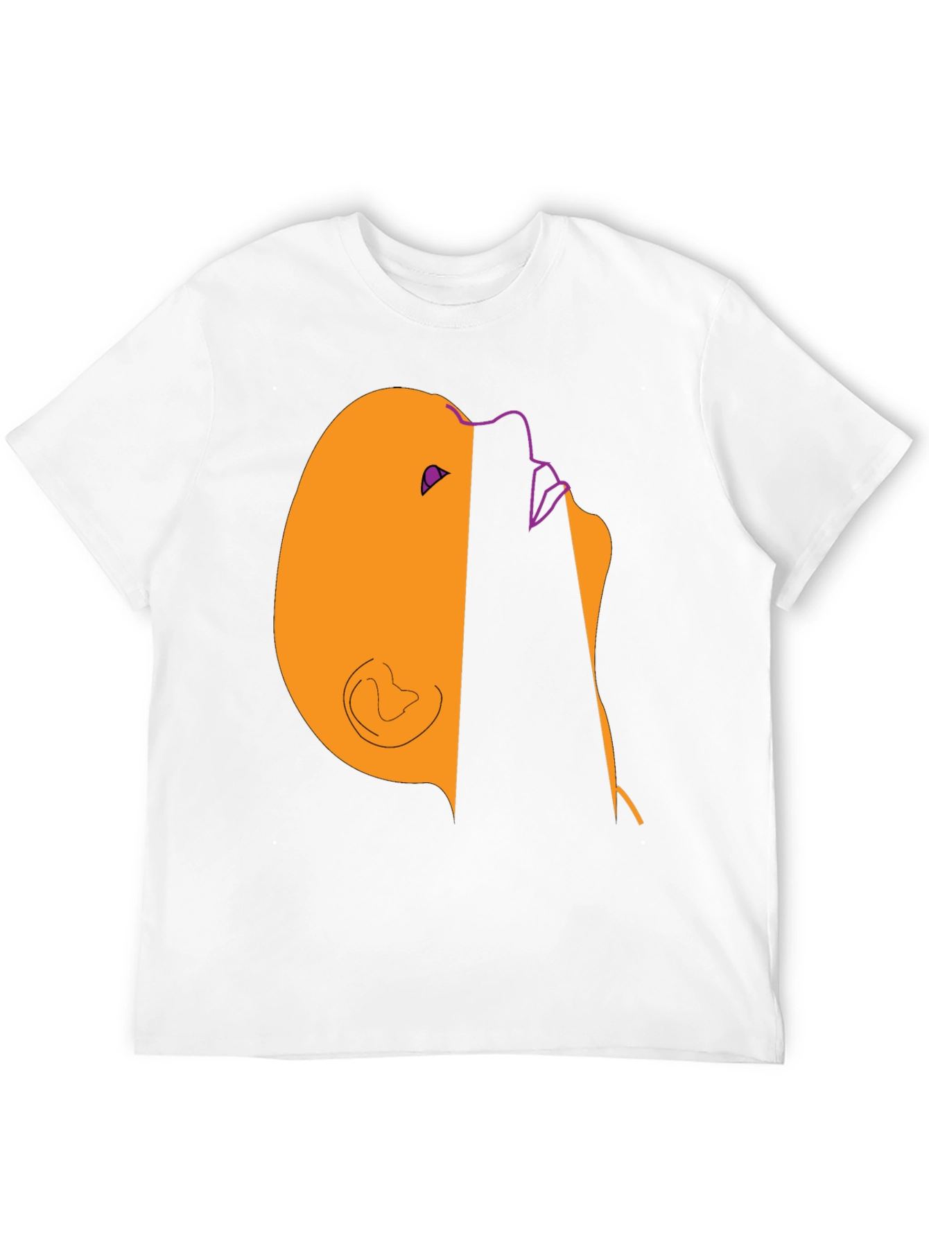 Black Abstract Face Graphic Tee - Modern Casual Style view 12