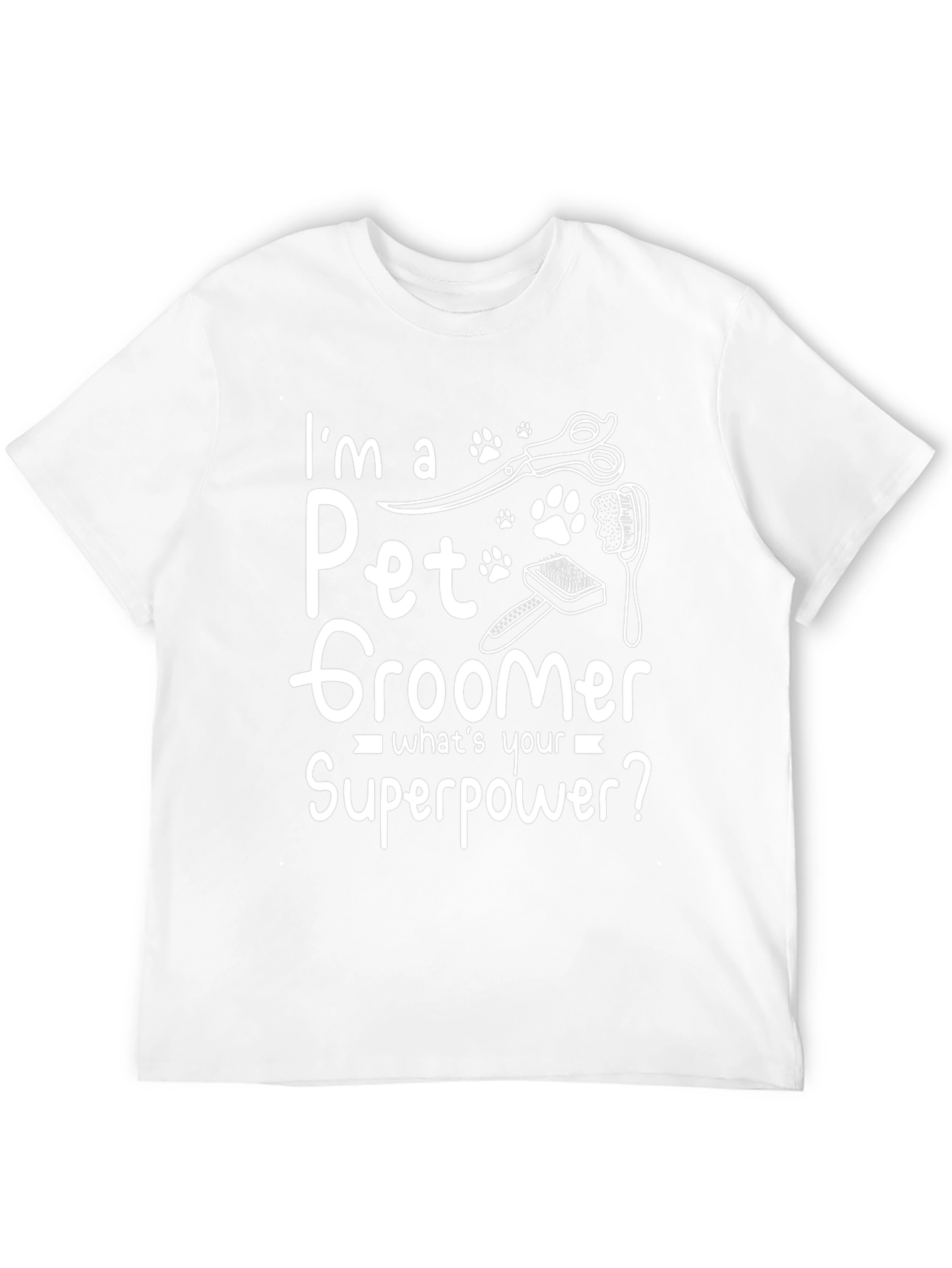 Black Pet Groomer Superpower T-Shirt - Funny Pet Lover Tee view 12