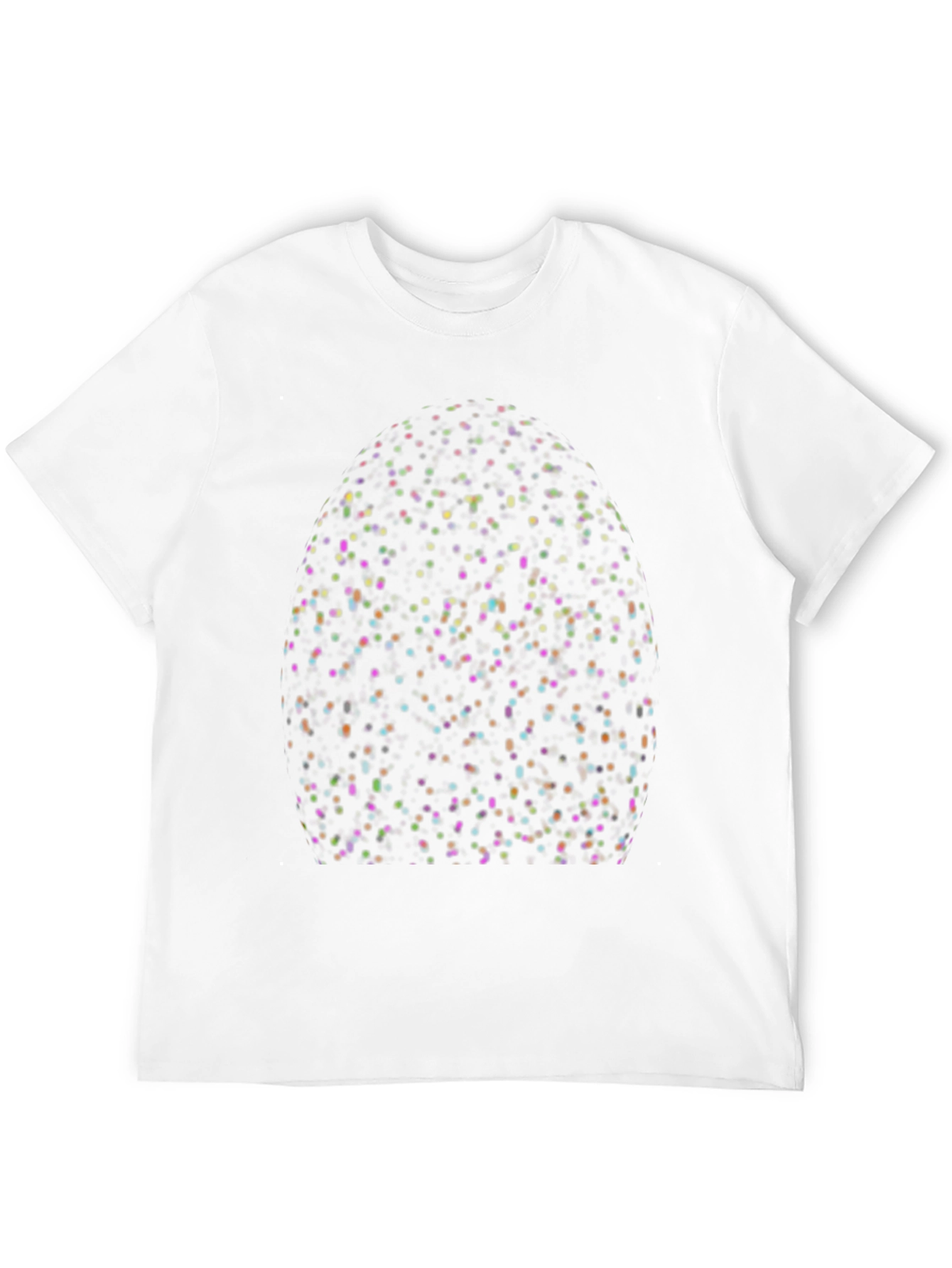 Black Speckled Egg Graphic Print Crew Neck T-Shirt view 12