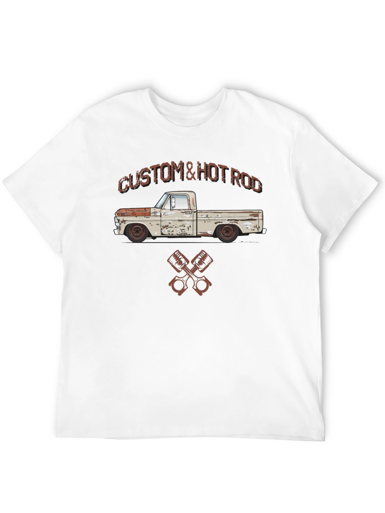 Black Custom & Hot Rod Truck T-Shirt view 12