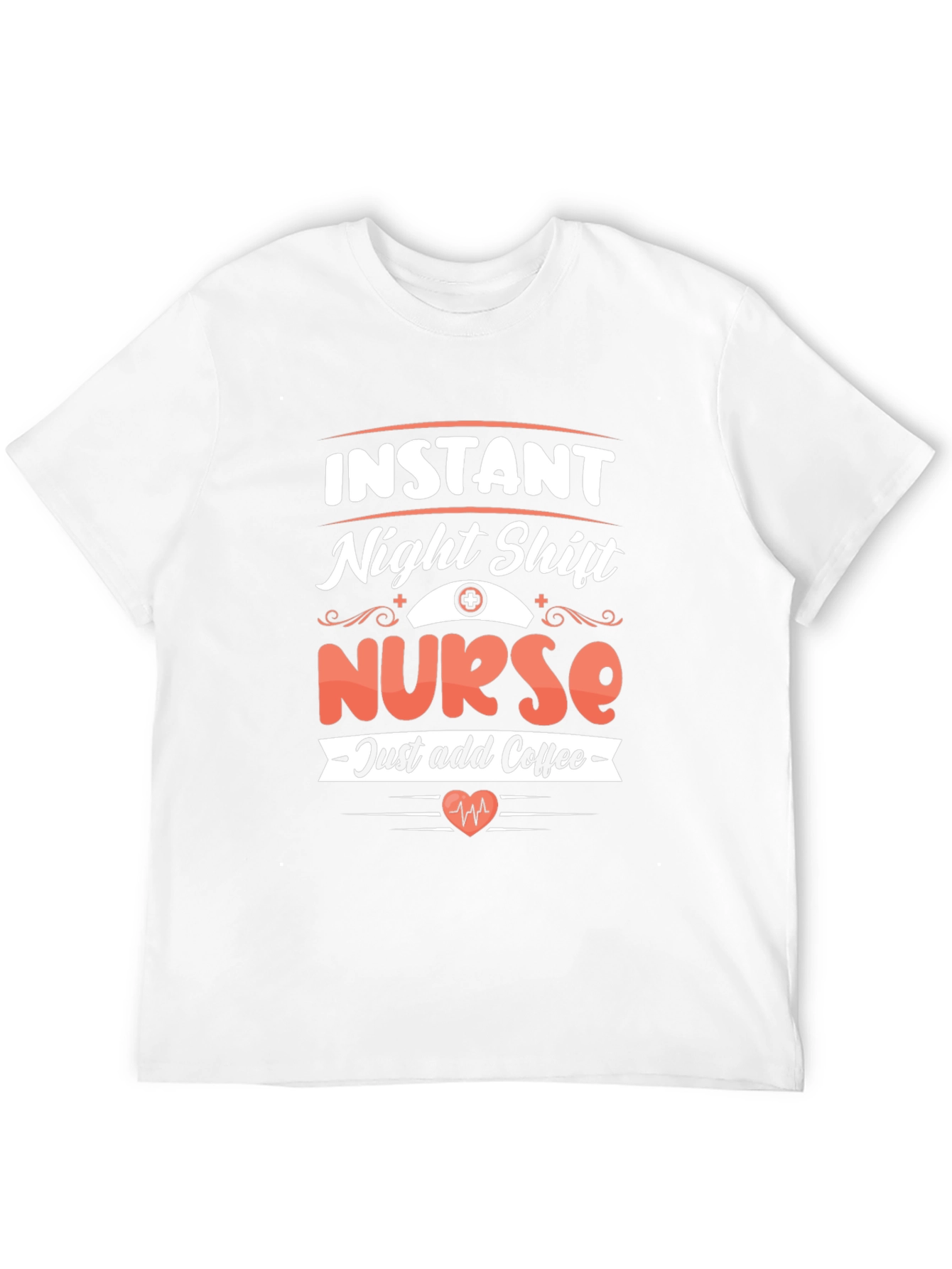 Black Instant Night Shift Nurse Add Coffee T-Shirt view 12